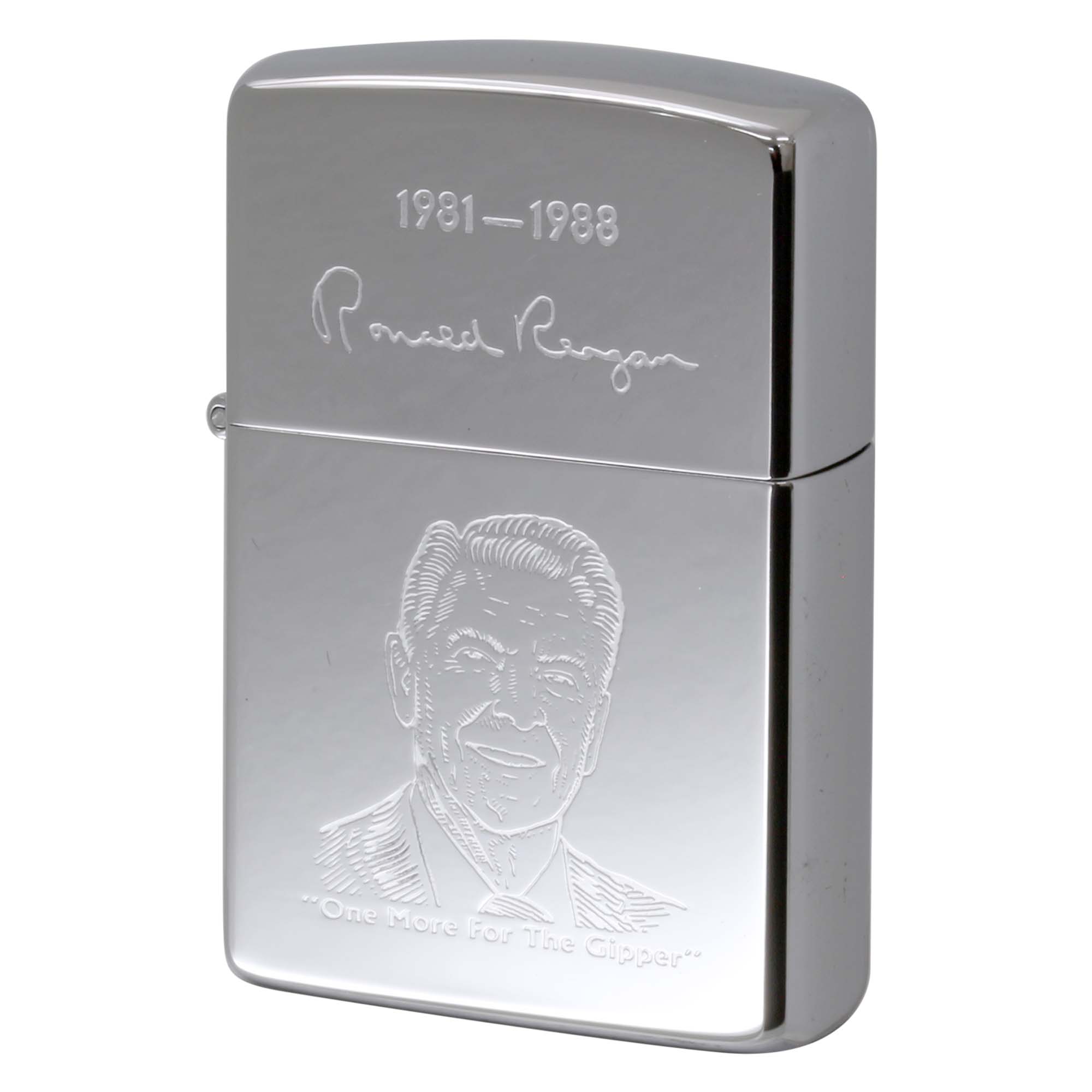 絶版/ヴィンテージ Zippo ジッポー 中古 1989年製造 ロナルド・ウィルソン・レーガン  [S]ほぼ新品同様