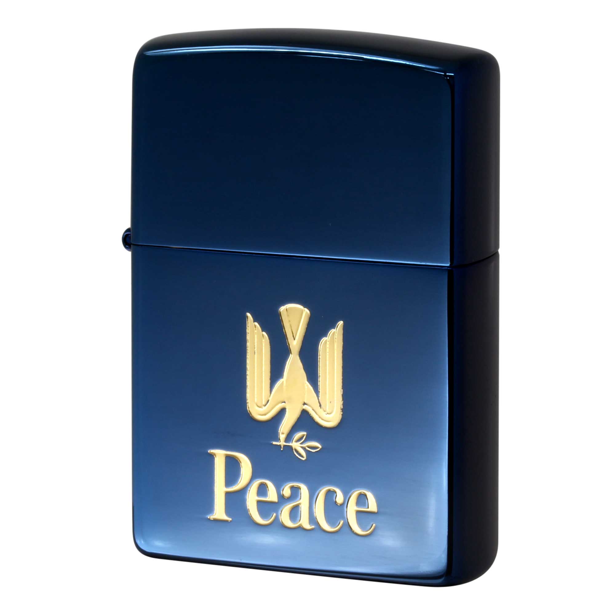 絶版/ヴィンテージ Zippo ジッポー 中古 1995年製造 JT Peace ピース 懸賞品 ブルーチタンコーティング  [N]未使用・新品