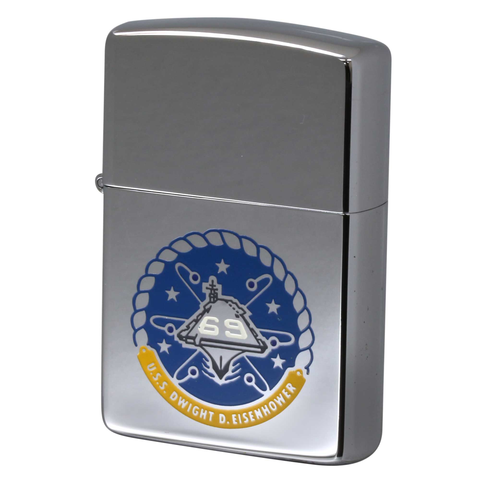 絶版/ヴィンテージ Zippo ジッポー 中古 1992年製造 アメリカ海軍航空母艦 ドワイト・D・アイゼンハワー  U.S.S. Dwight D. Eisenhower CVN-69  [N]未使用・新品