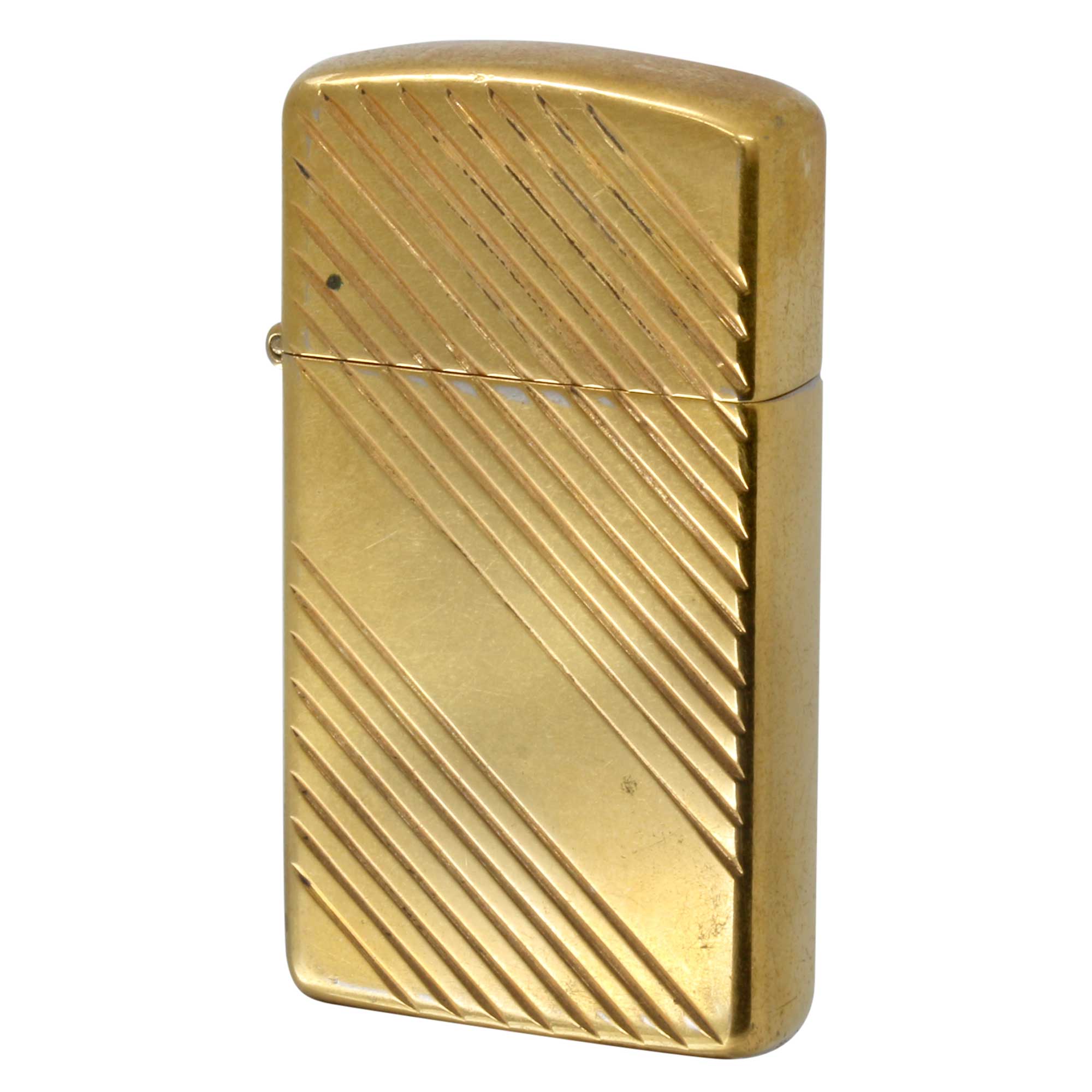 絶版/ヴィンテージ Zippo ジッポー 中古 1989年製造 Golden Elegance Classic Slim 3100 スリム ゴールデンエレガンス  [C]使用感あり傷汚れあり