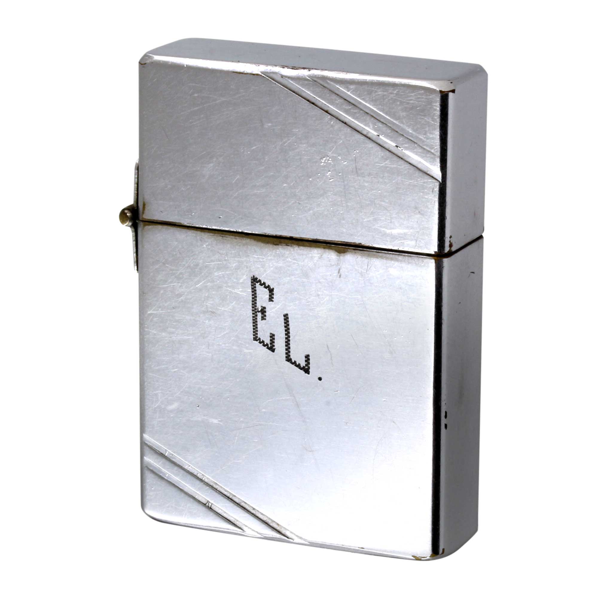 絶版/ヴィンテージ Zippo ジッポー 中古 1935年製造 3バレル外ヒンジ EL  [C]使用感あり傷汚れあり