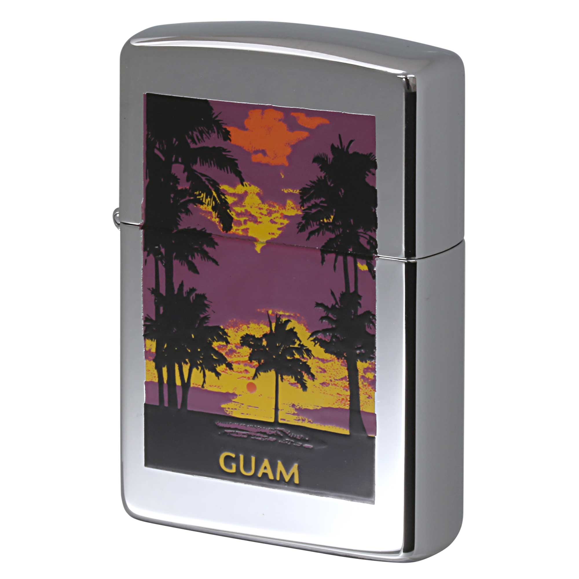 絶版/ヴィンテージ Zippo ジッポー 中古 1992年製造 GUAM サンセット プリント  [N]未使用・新品
