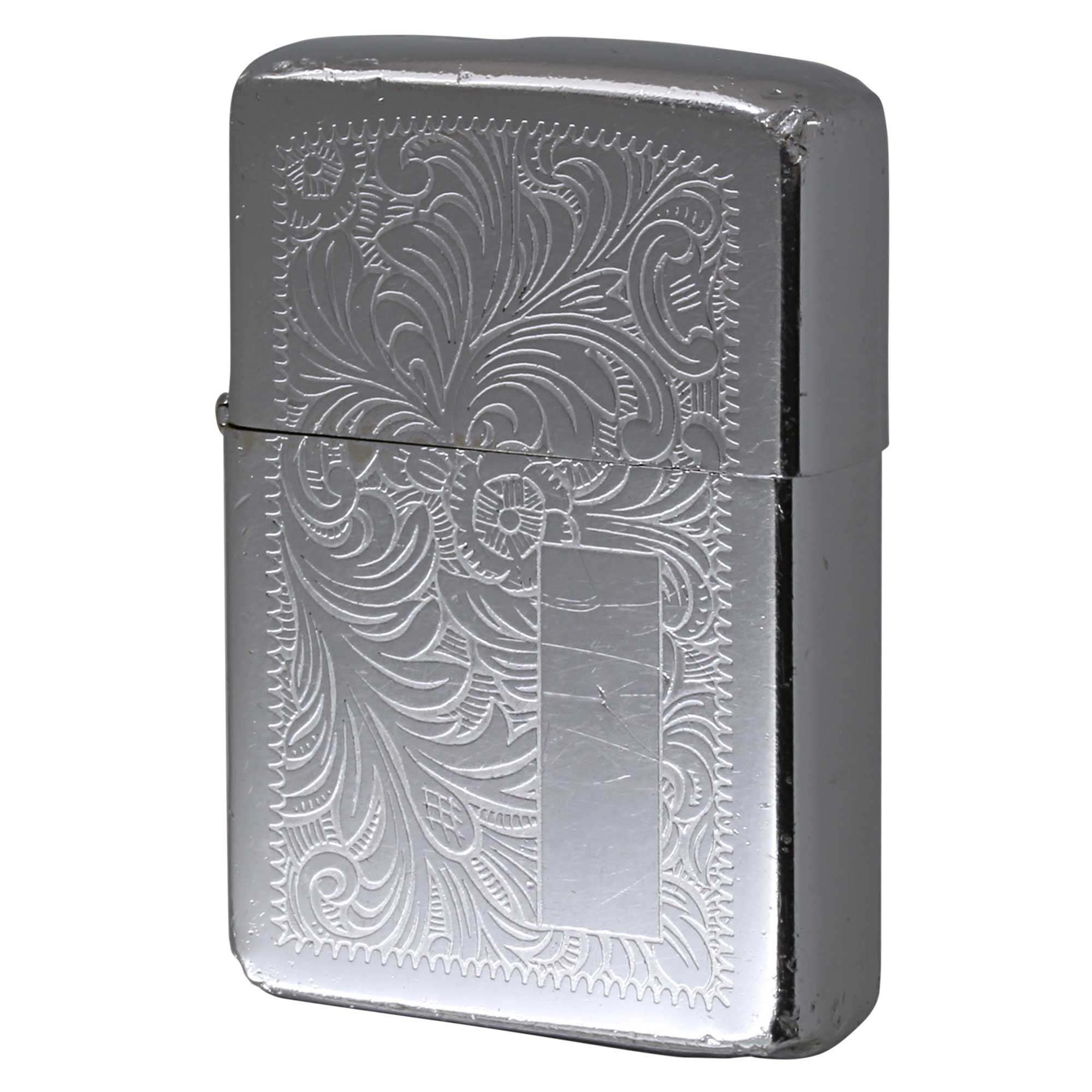 絶版/ヴィンテージ Zippo ジッポー 中古 1977年製造 ベネチアン Venetian High Polish Chrome 鏡面  #352  [C]使用感あり傷汚れあり