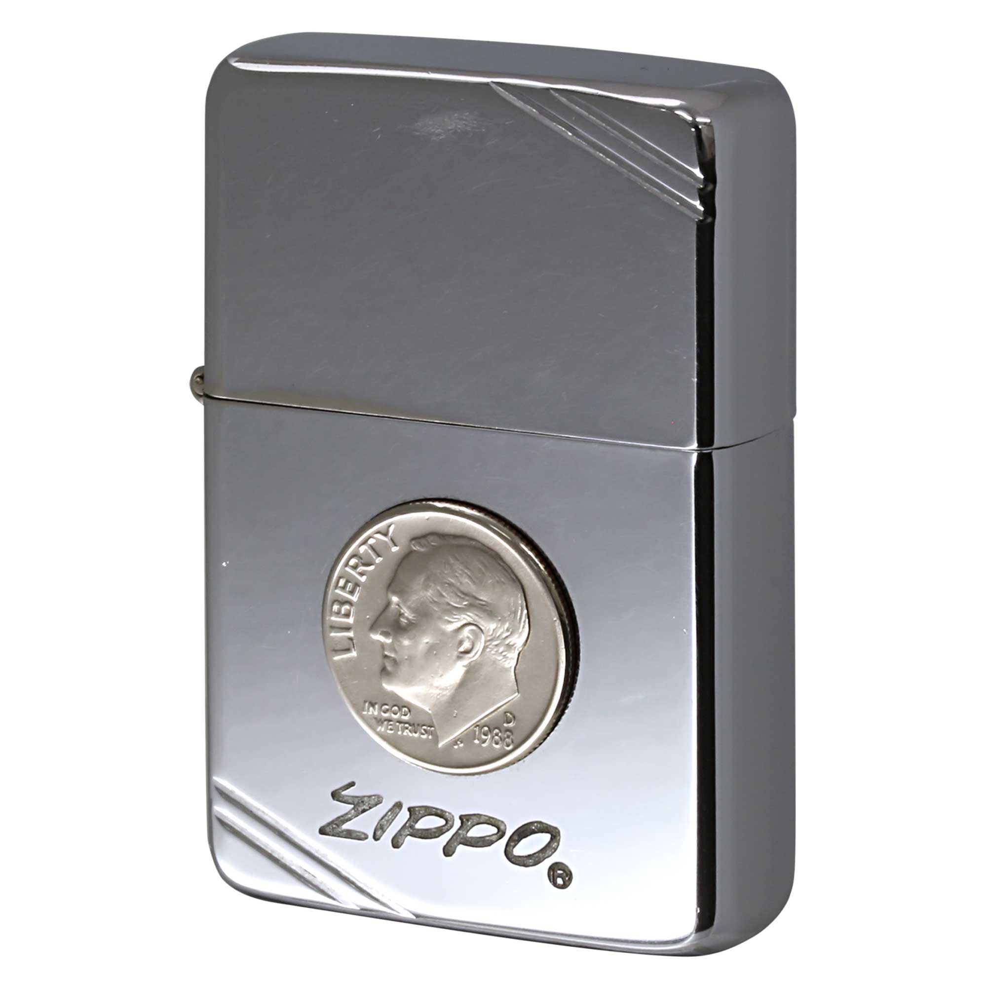 絶版/ヴィンテージ Zippo ジッポー 中古 1984年製造 1937レプリカ LIBERTY COIN リバティコイン ダイヤゴナルライン  [C]使用感あり傷汚れあり