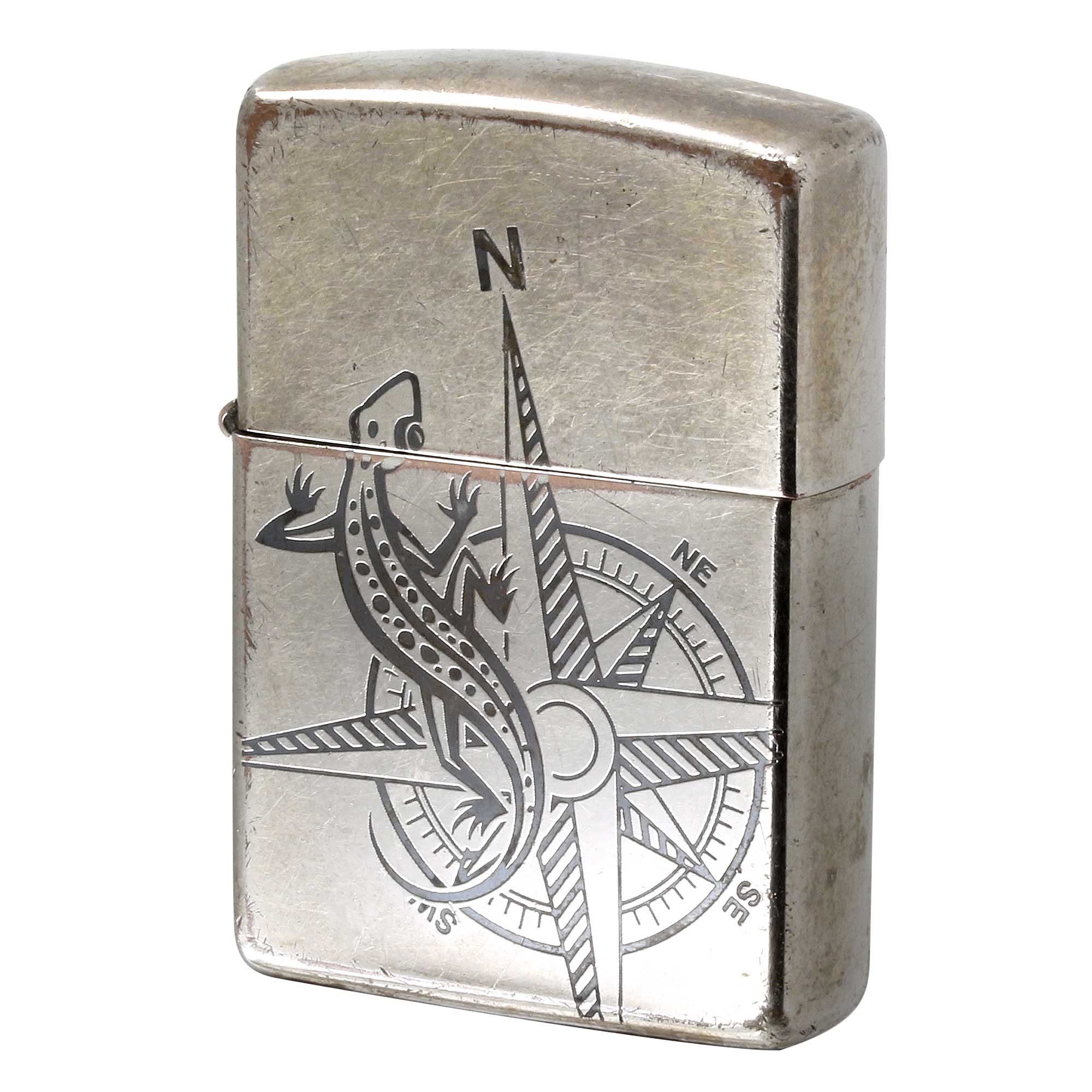 絶版/ヴィンテージ Zippo ジッポー 中古 1995年製造 Marlboro マルボロ LIZARD COMPASS アドベンチャーチームキャンペーン品  [C]使用感あり傷汚れあり