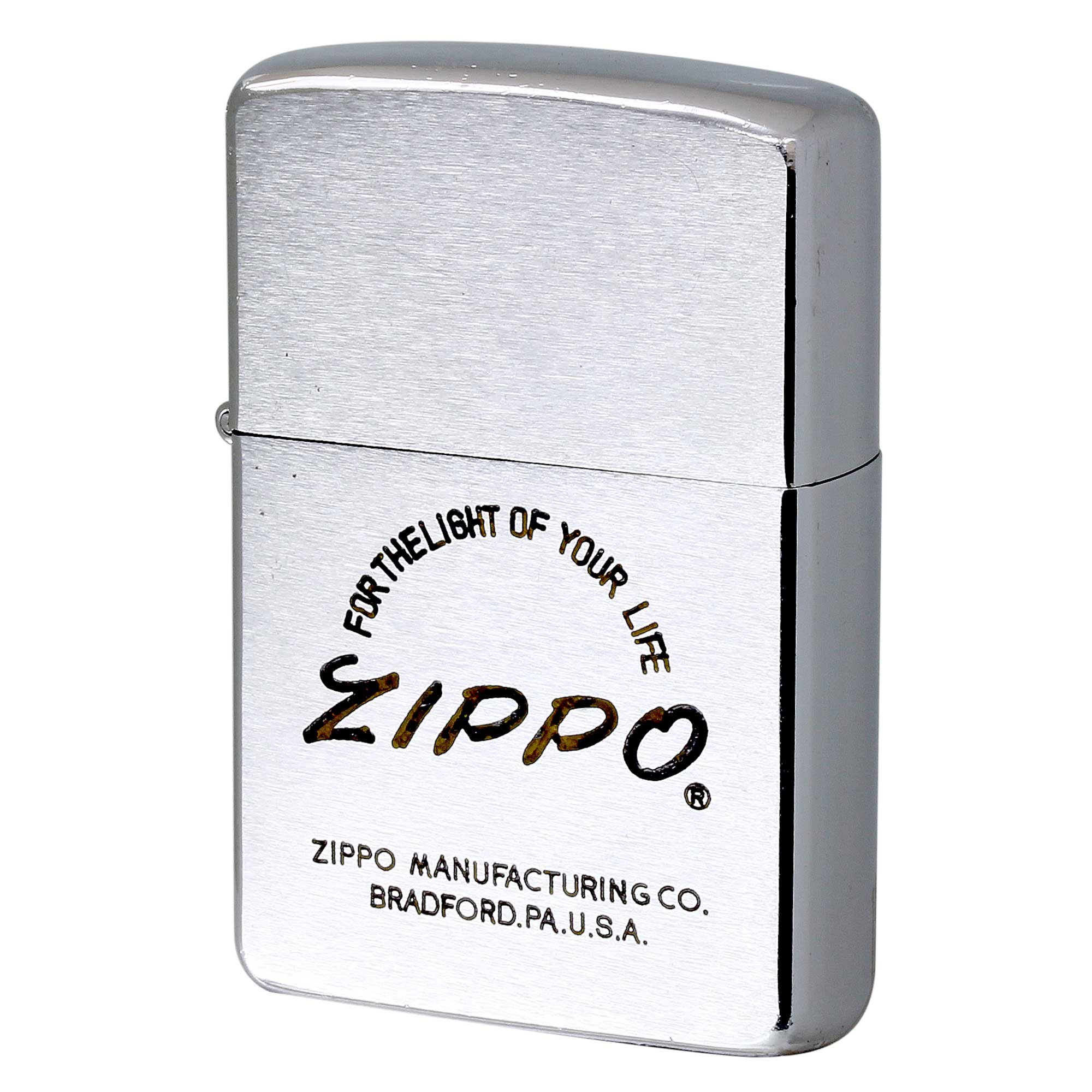 絶版/ヴィンテージ Zippo ジッポー 中古 1987年製造 ZIPPO LOGO Design ブラッシュド  [B]使用感ありやや傷汚れあり