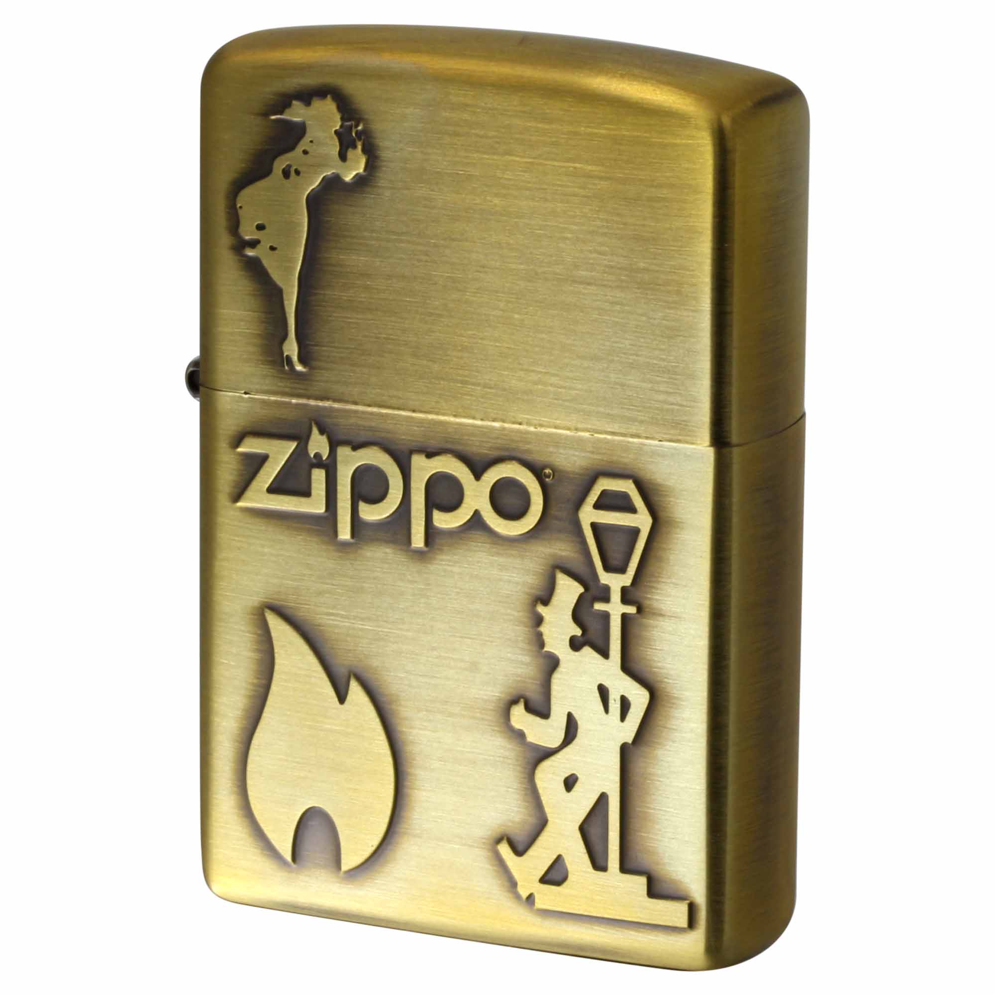 絶版/ヴィンテージ Zippo ジッポー 中古 2008年製造 アイコンフレイム ウインディ ドランク Flama Windy Drunk BS  [S]ほぼ新品同様