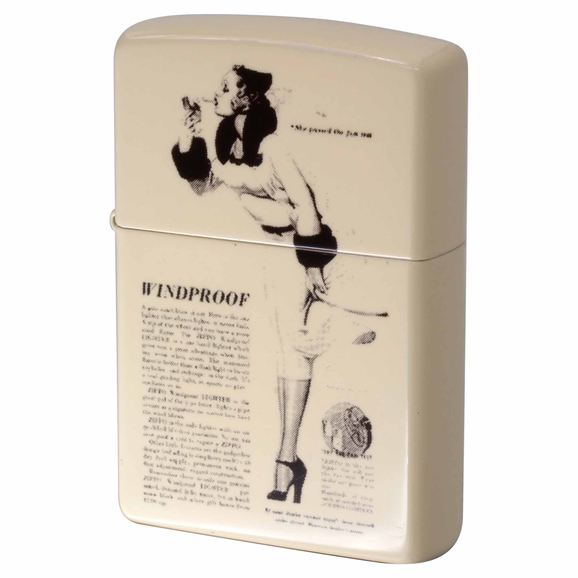 絶版/ヴィンテージ Zippo ジッポー 中古 2007年製造 ウインディ WINDY GIRL 雑誌広告デザイン  [S]ほぼ新品同様