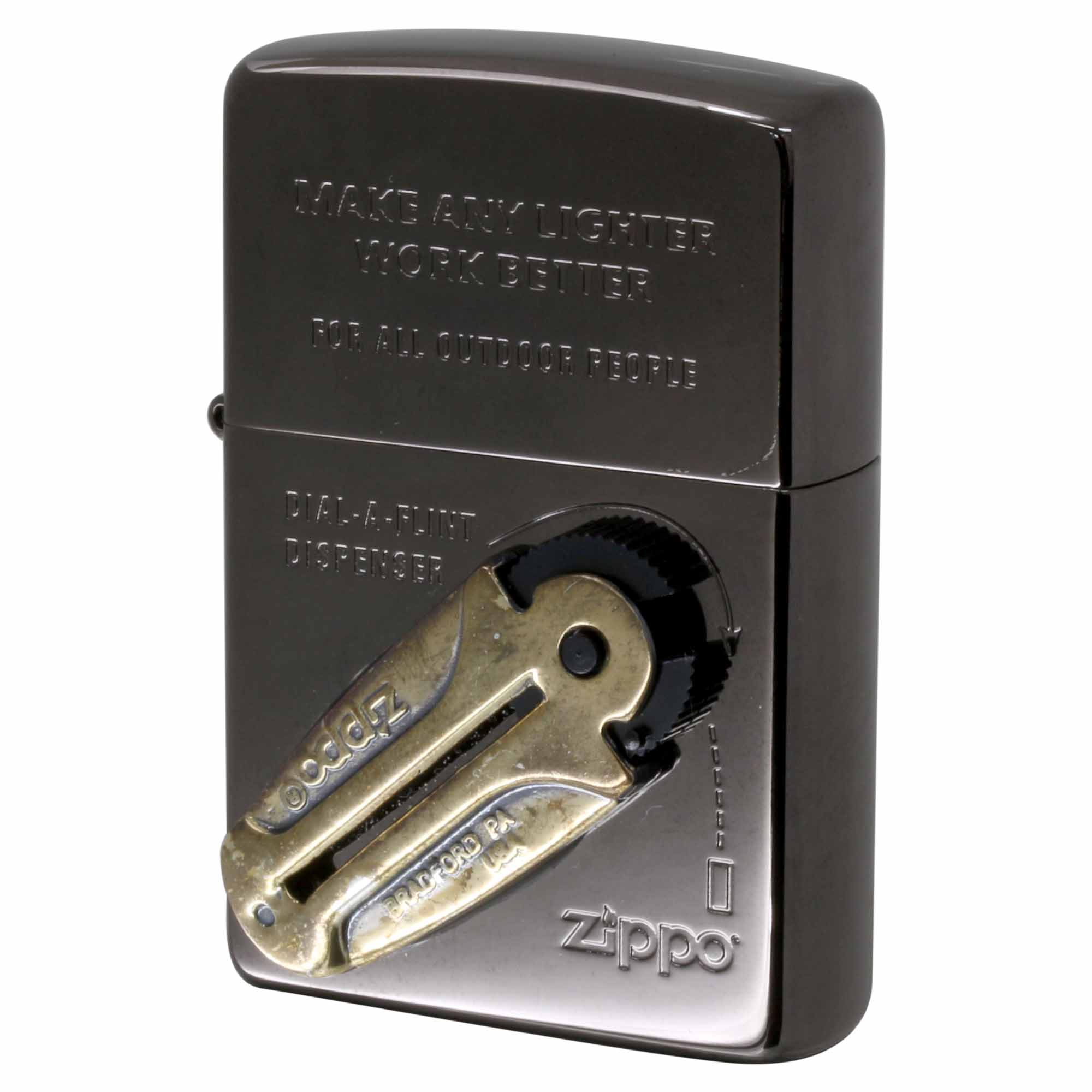 絶版/ヴィンテージ Zippo ジッポー 中古 2006年製造 メタルフリントケース ブラック Metal Frints  [S]ほぼ新品同様