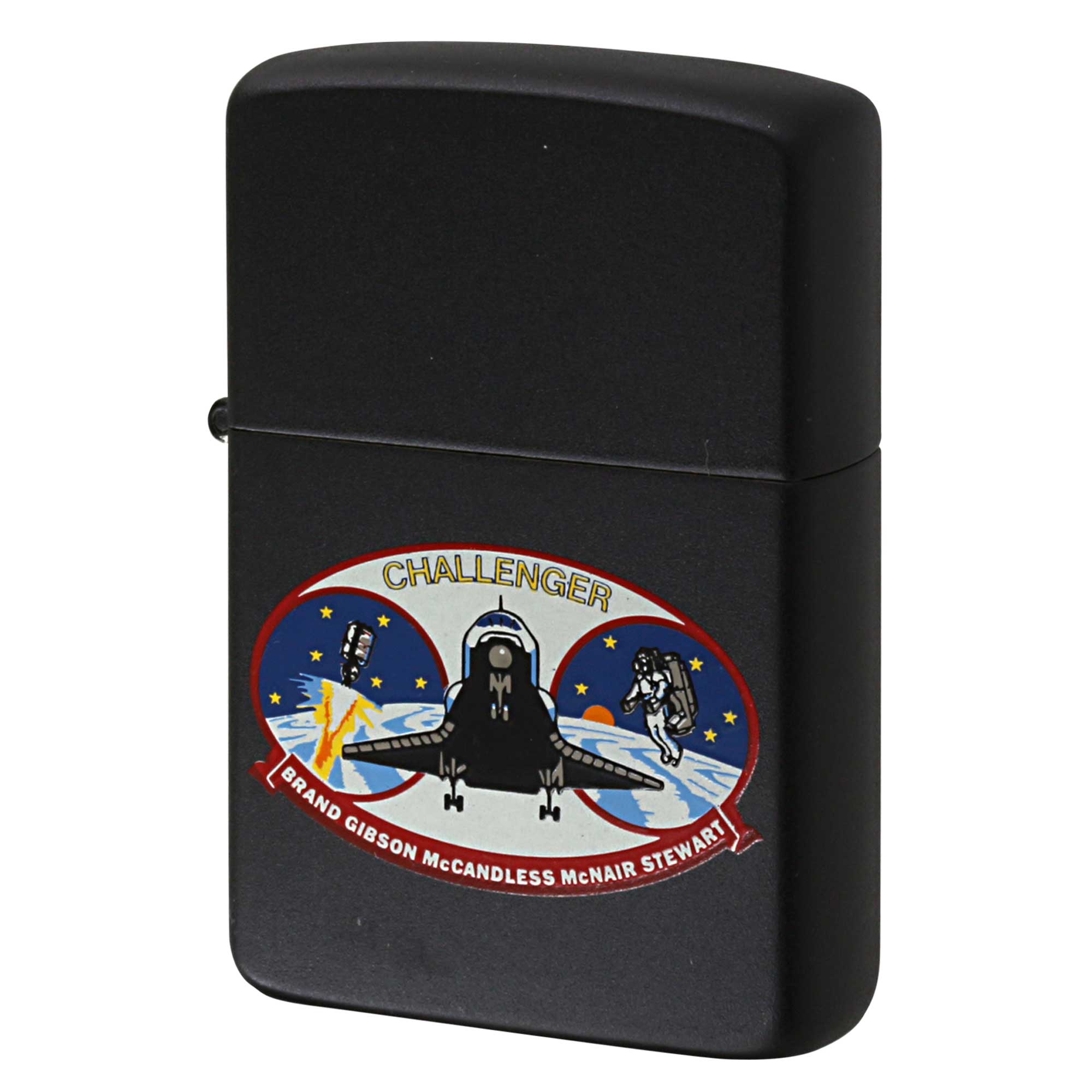 絶版/ヴィンテージ Zippo ジッポー 中古 1989年製造 NASA CHALLENGER チャレンジャー号 ブラックマット  [A]使用感少なく状態が良い