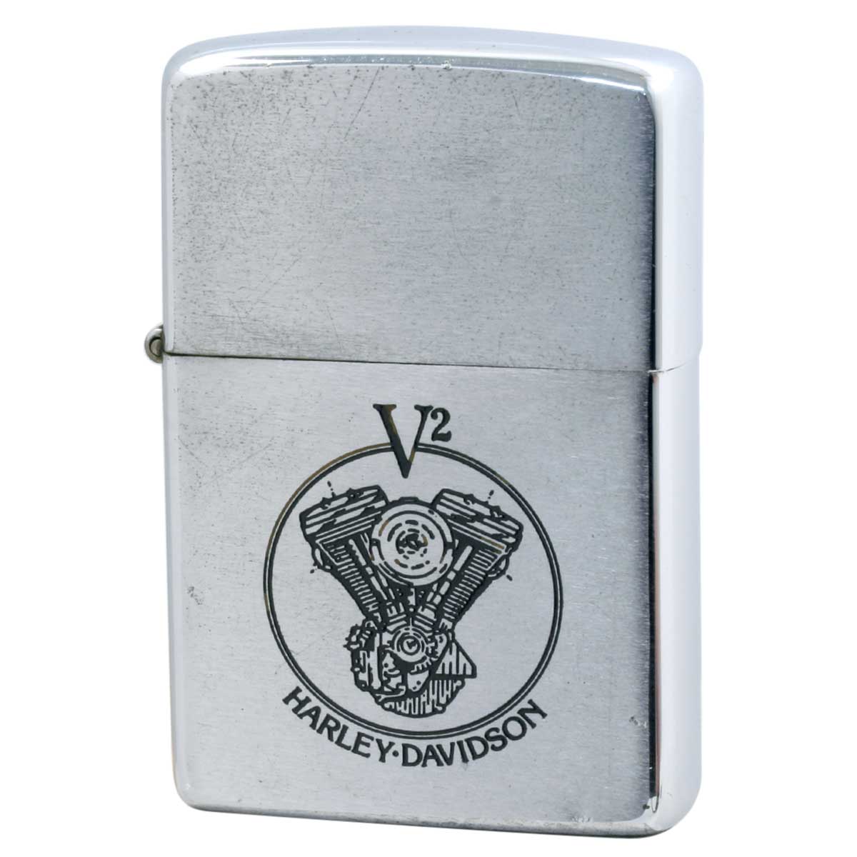 絶版/ヴィンテージ Zippo ジッポー 中古 1985年製造 Harley Davidson Shovelhead Bar ハーレー・ダビッドソン  [B]使用感ありやや傷汚れあり