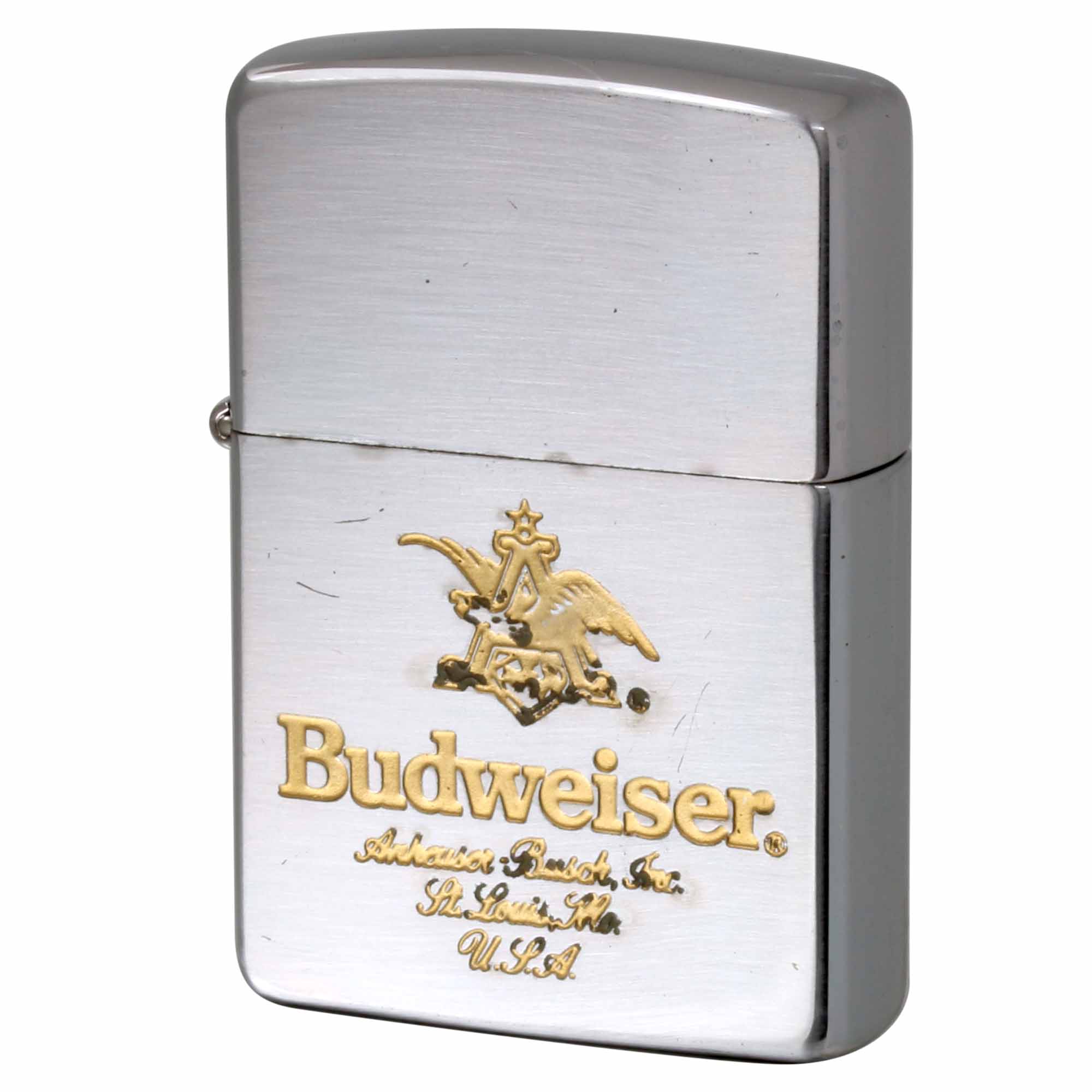 絶版/ヴィンテージ Zippo ジッポー 中古 1994年製造 Budweiser バドワイザー シリアル番号 No.0683  [B]使用感ありやや傷汚れあり