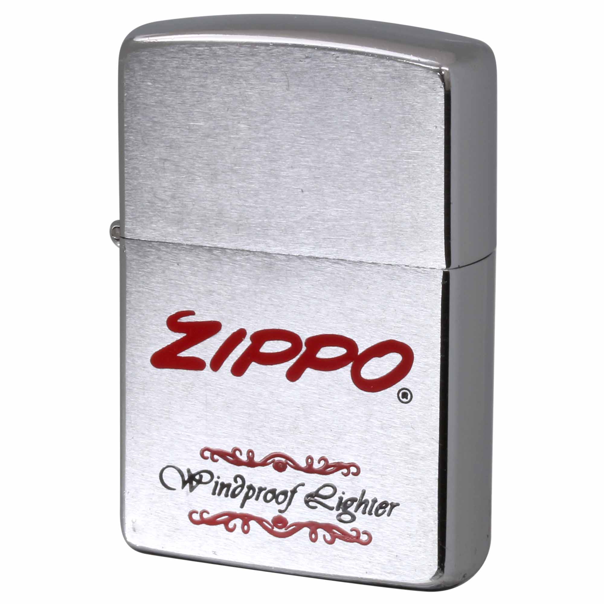 絶版/ヴィンテージ Zippo ジッポー 中古 1989年製造 ZIPPO LOGO RED ロゴ レッドSV  [B]使用感ありやや傷汚れあり