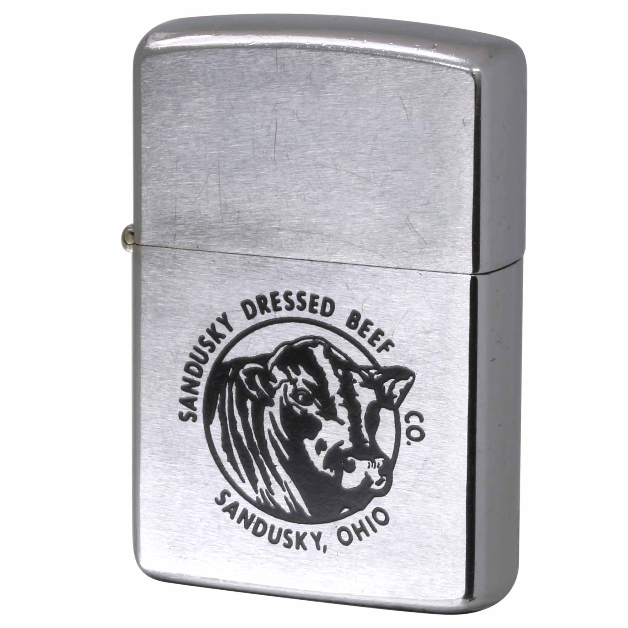 絶版/ヴィンテージ Zippo ジッポー 中古 1966年製造 SANDUSKY DRESSED BEEF CO. サンダスキー・ドレスド・ビーフ  [B]使用感ありやや傷汚れあり