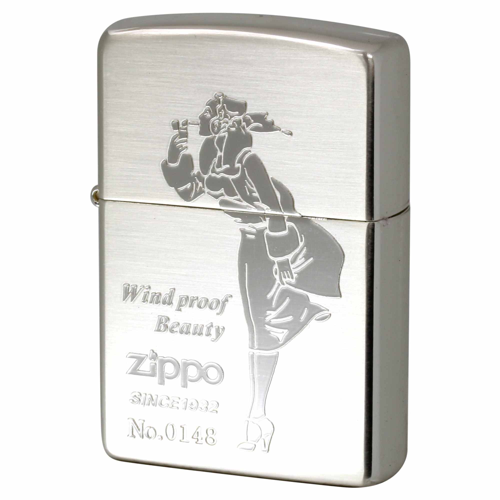 絶版/ヴィンテージ Zippo ジッポー 中古 2003年製造 Windy ウインディ シリアル番号 No.0148  [S]ほぼ新品同様