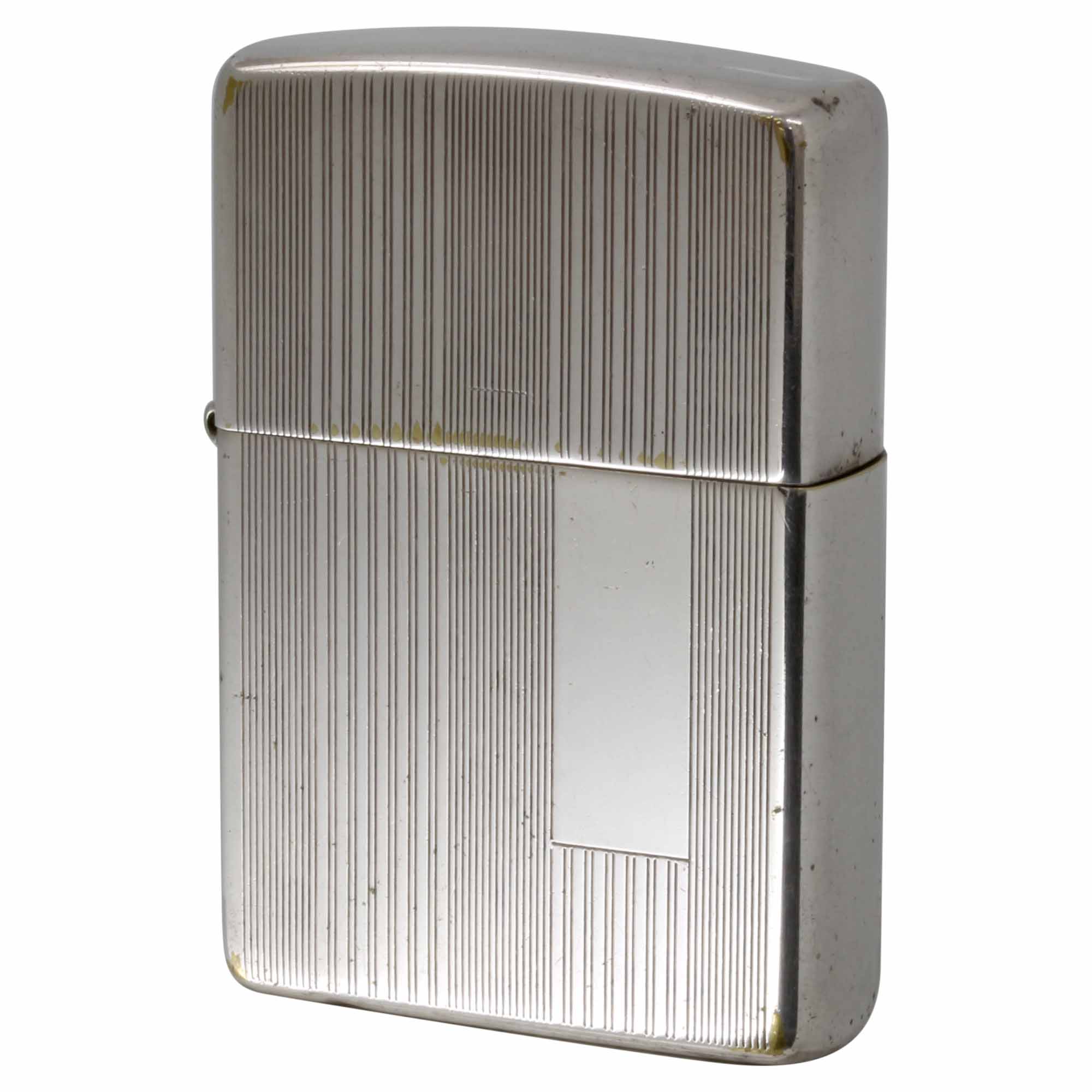 絶版/ヴィンテージ Zippo ジッポー 中古 2003年製造 #1150 SILVER FILLED RIBBON 2003年レプリカVer. エンジンタン彫刻  [C]使用感あり傷汚れあり