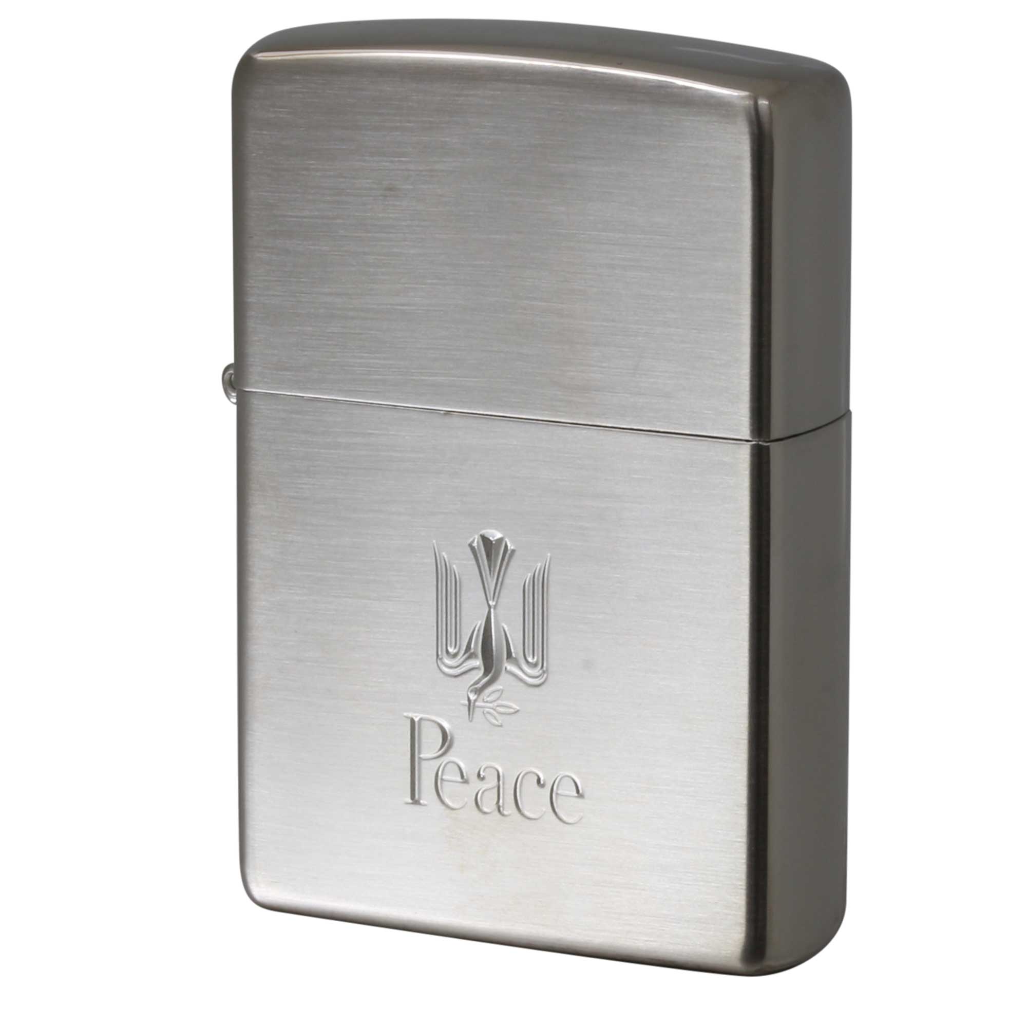 絶版/ヴィンテージ Zippo ジッポー 中古 2015年製造 JT Peace ピース 懸賞品 サテーナ つや消し  [S]ほぼ新品同様