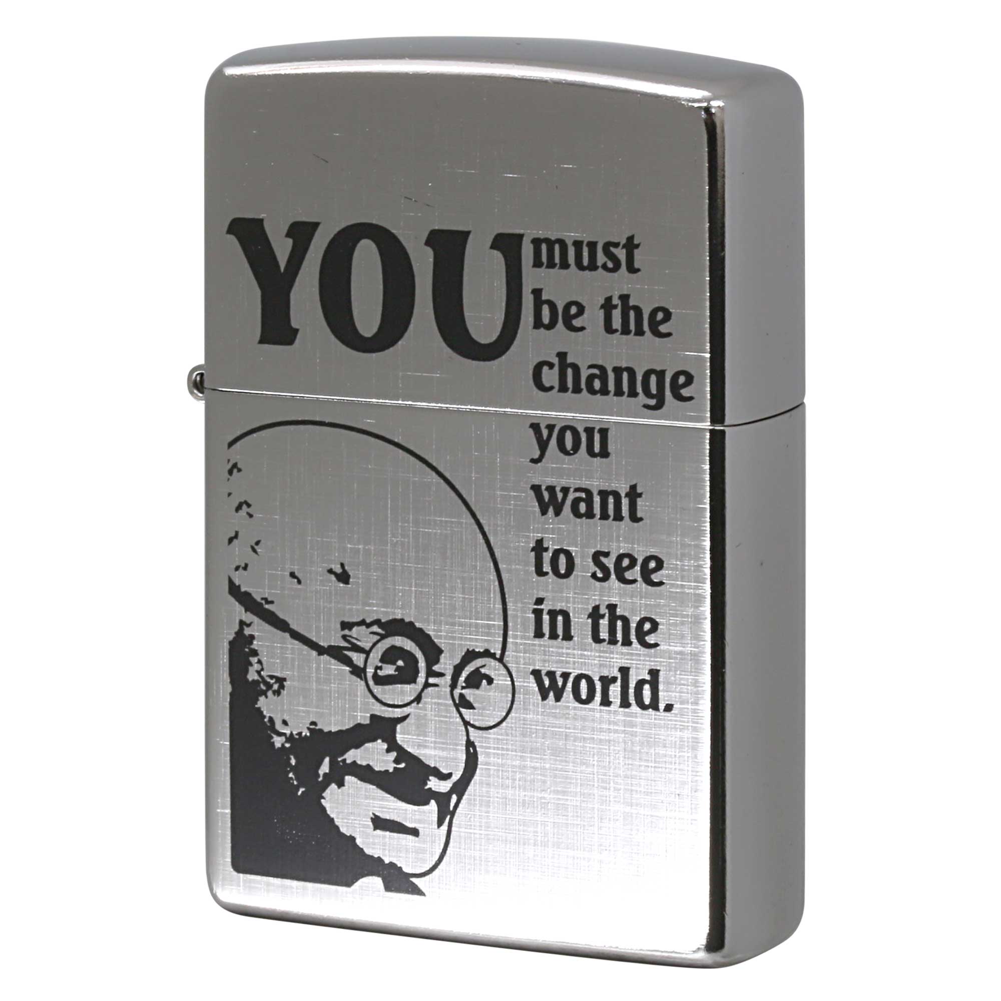 絶版/ヴィンテージ Zippo ジッポー 中古 2018年製造 28181 PLANETA GANDHI 99号  [N]未使用・新品