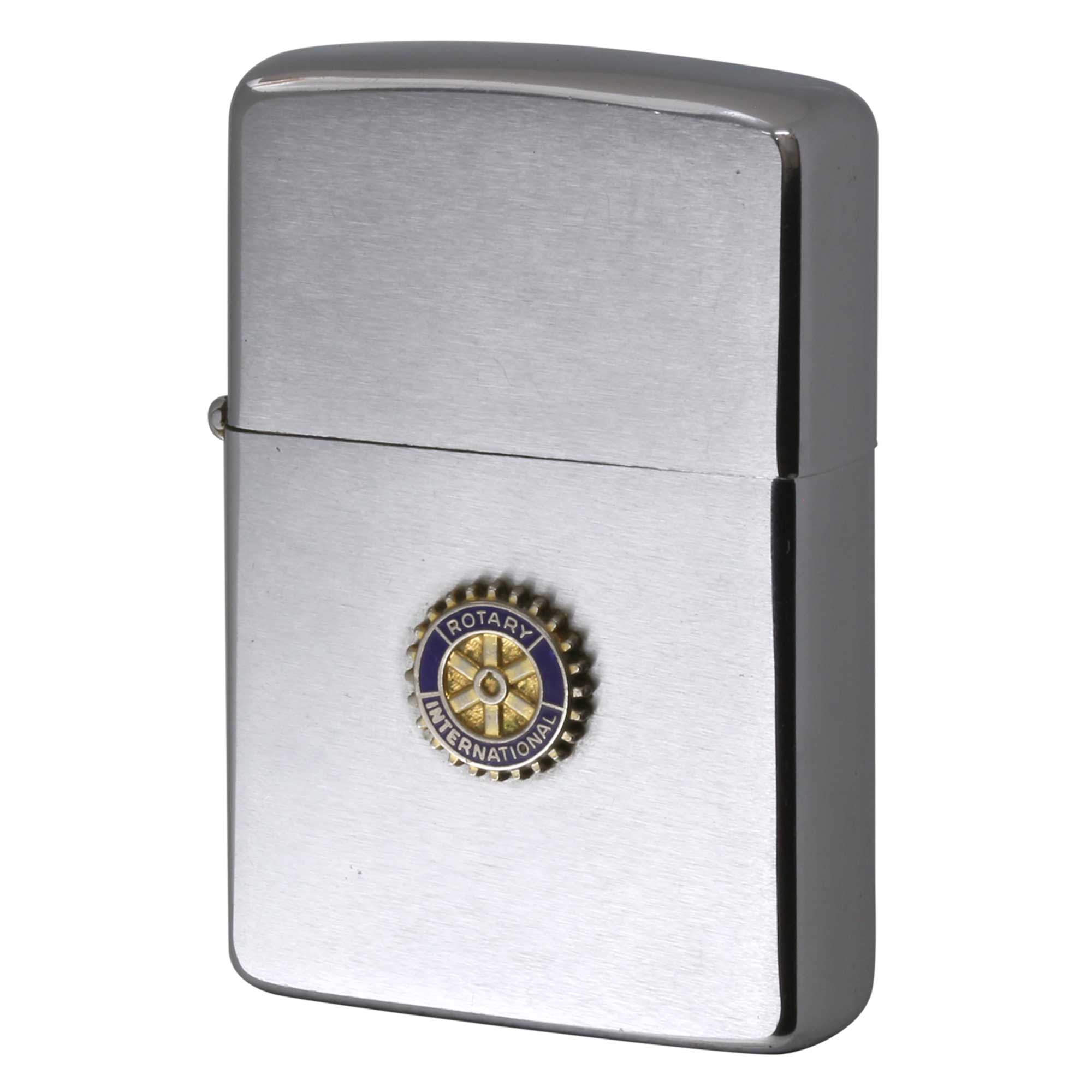 絶版/ヴィンテージ Zippo ジッポー 中古 1980年製造 Rotary International Metal 国際ロータリー  [B]使用感ありやや傷汚れあり