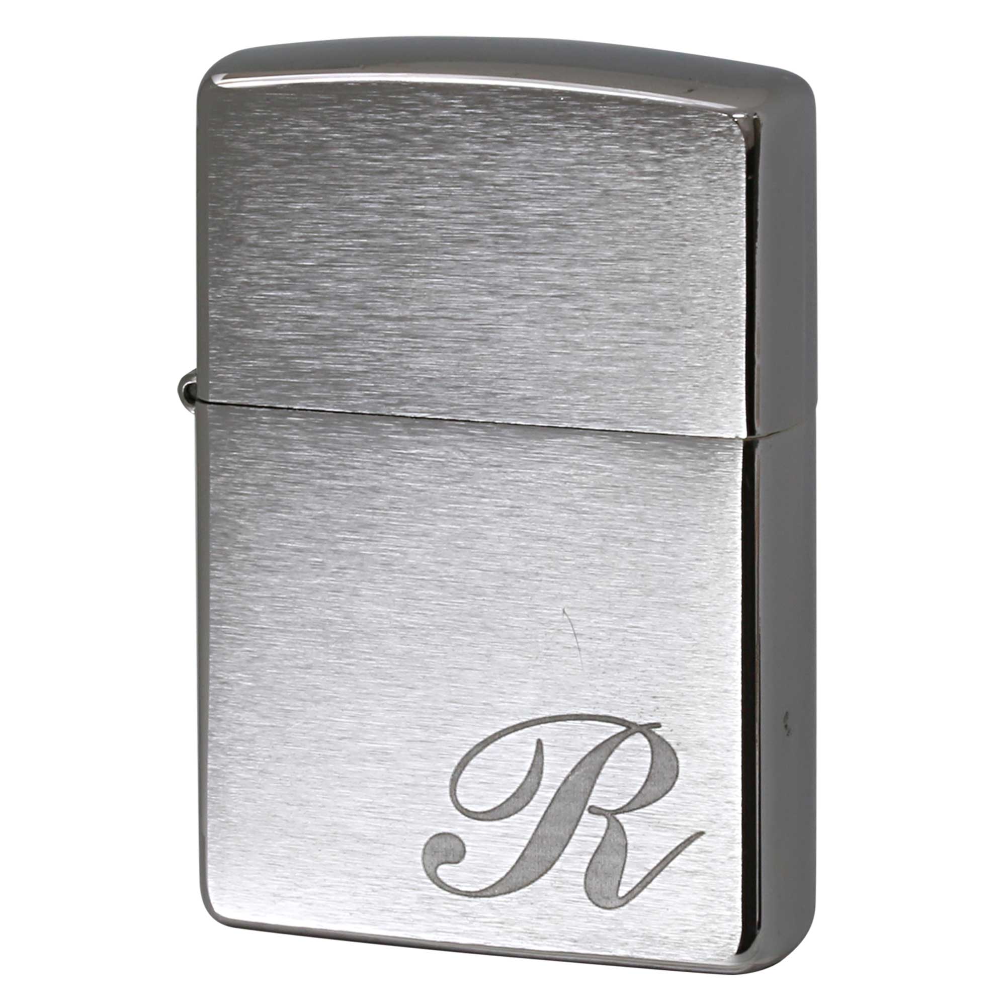 絶版/ヴィンテージ Zippo ジッポー 中古 2019年製造 イニシャル アルファベット レーザー US加工 R  [B]使用感ありやや傷汚れあり