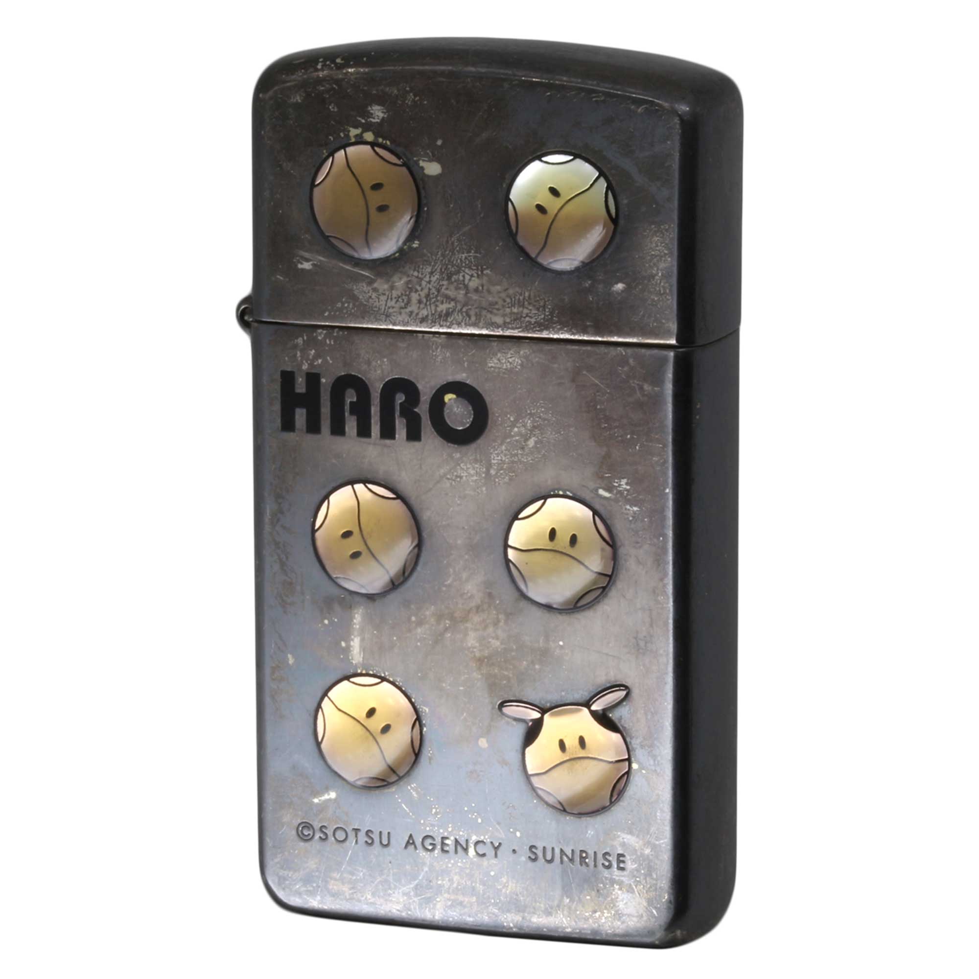 絶版/ヴィンテージ Zippo ジッポー 中古 2003年製造 機動戦士ガンダム HARO ハロ スリムタイプ  [C]使用感あり傷汚れあり