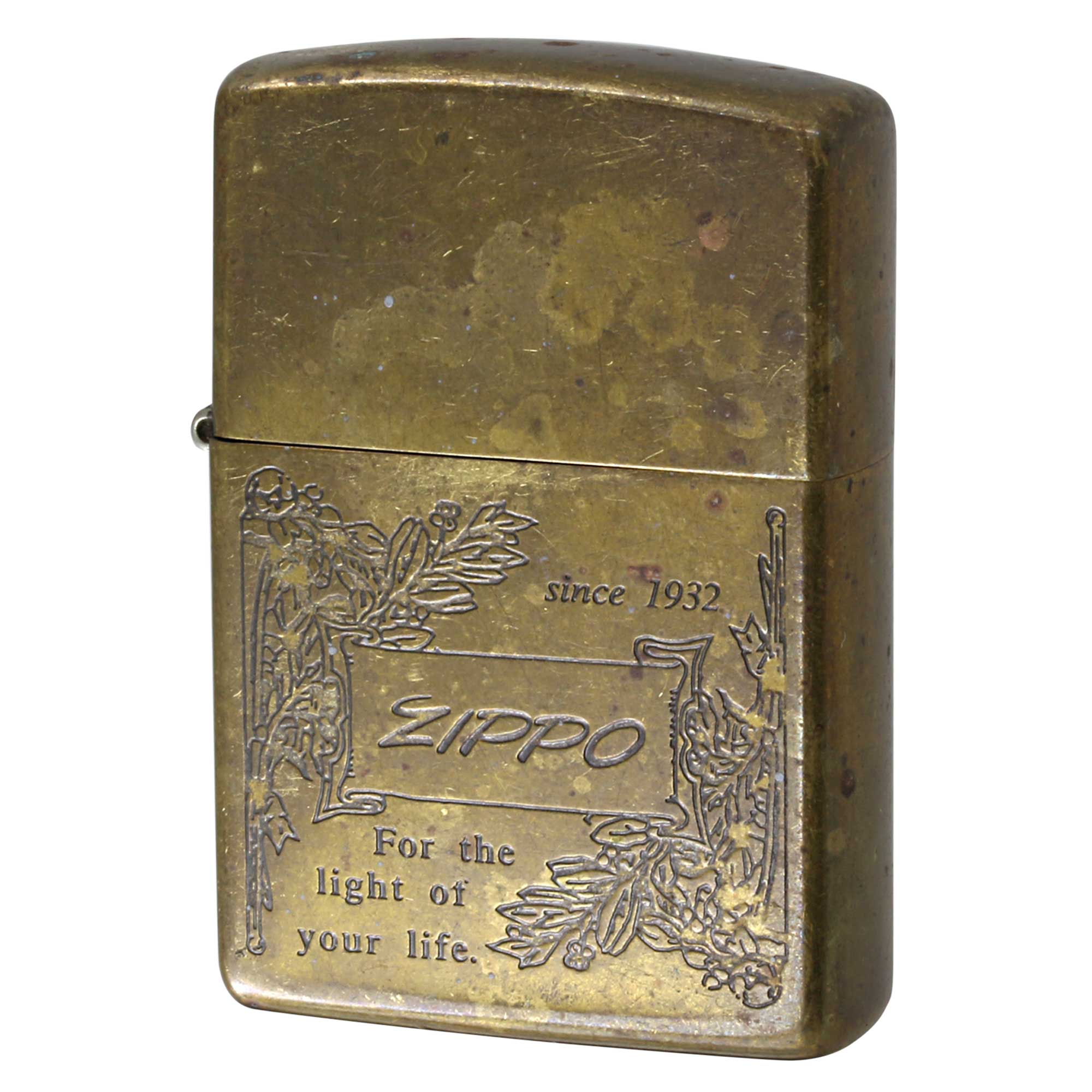 絶版/ヴィンテージ Zippo ジッポー 中古 1995年製造 For the light of your life. ZIPPO LOGO  [C]使用感あり傷汚れあり