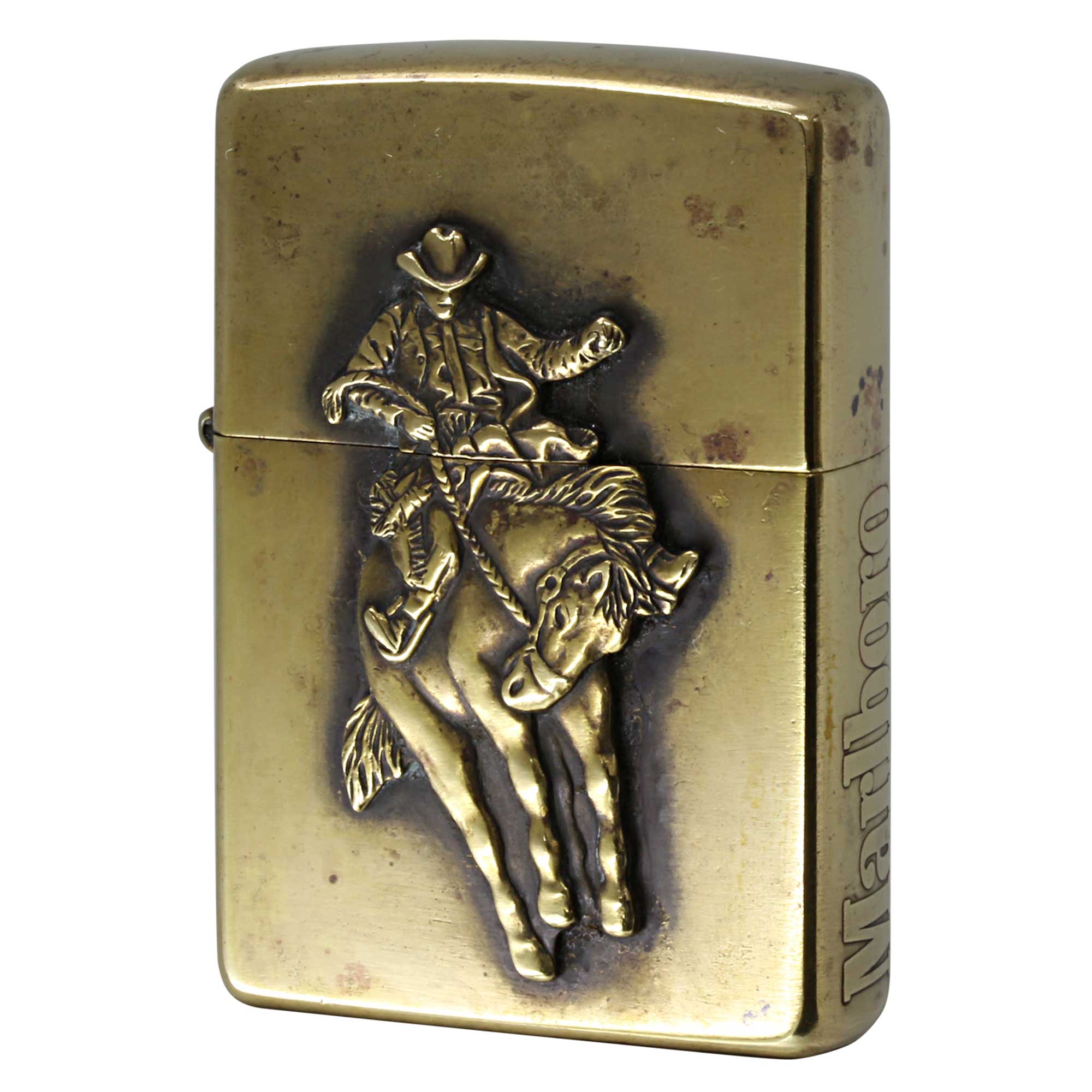 絶版/ヴィンテージ Zippo ジッポー 中古 1999年製造 Marlboro マルボロ カウボーイ メタル  [C]使用感あり傷汚れあり