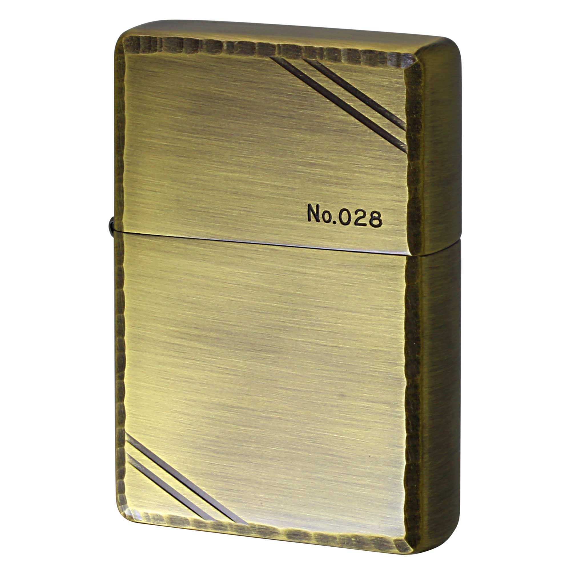 絶版/ヴィンテージ Zippo ジッポー 中古 2007年製造 1937レプリカ フラットトップ ダイアゴナル コーナーリューター ブラスサテン No.028  [S]ほぼ新品同様
