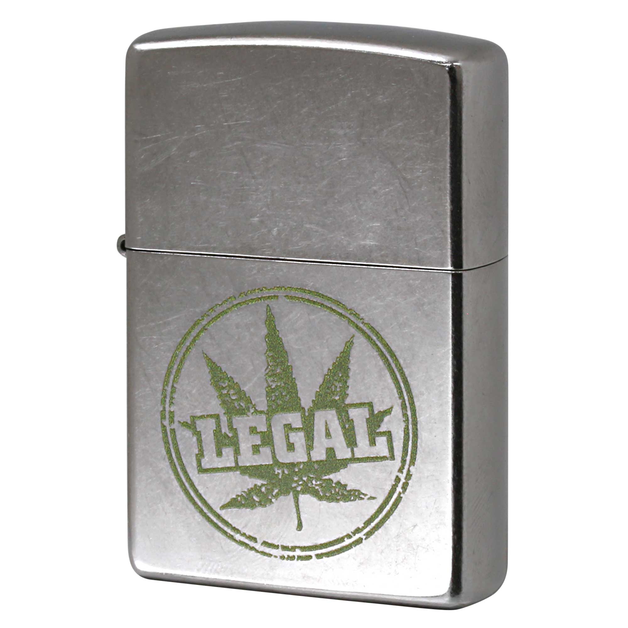 絶版/ヴィンテージ Zippo ジッポー 中古 2017年製造 マリファナ Marijuana Leaf Series LEGAL stamp Z207-112478  [A]使用感少なく状態が良い