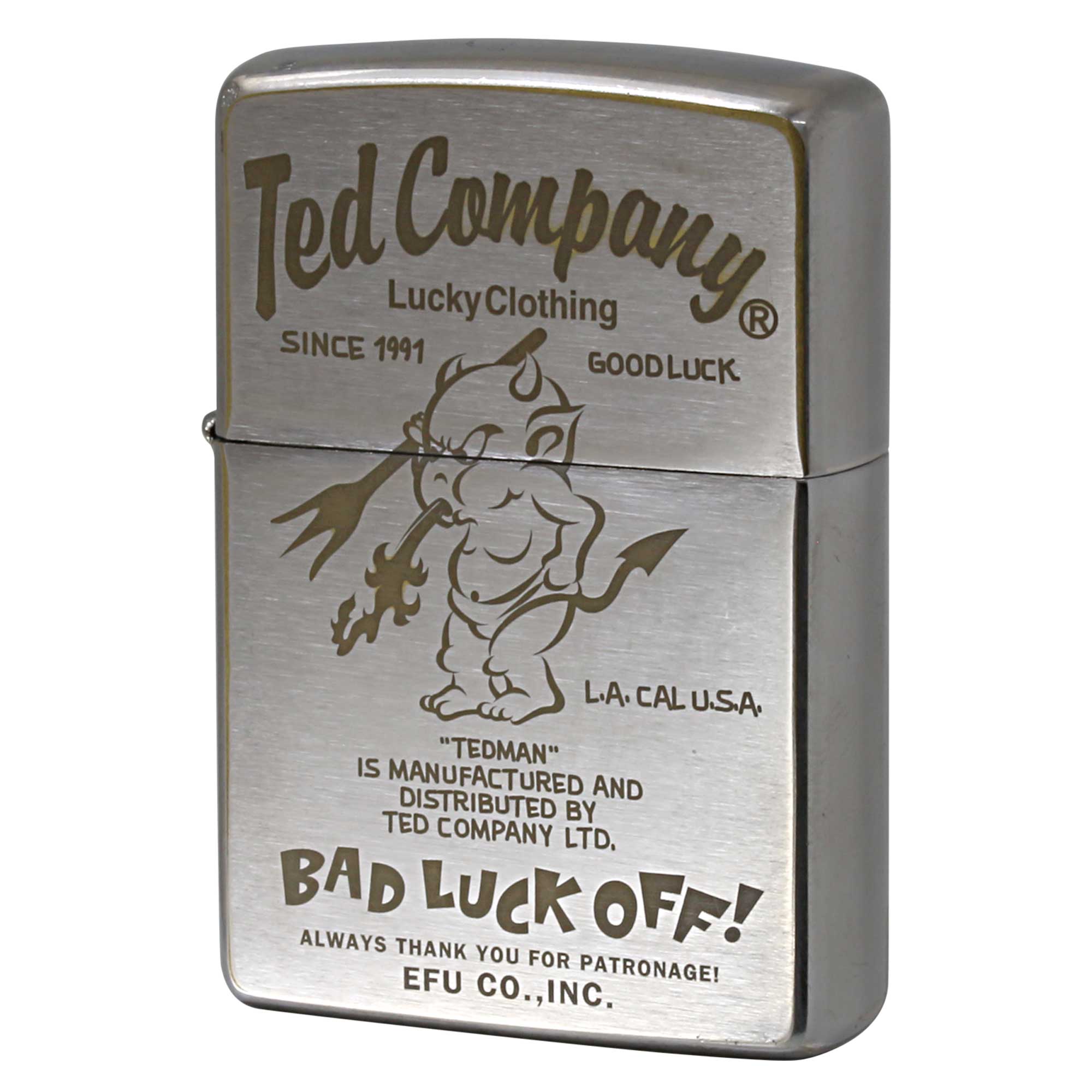 絶版/ヴィンテージ Zippo ジッポー 中古 2017年製造 Ted Company テッドマン TDZ-020  [B]使用感ありやや傷汚れあり