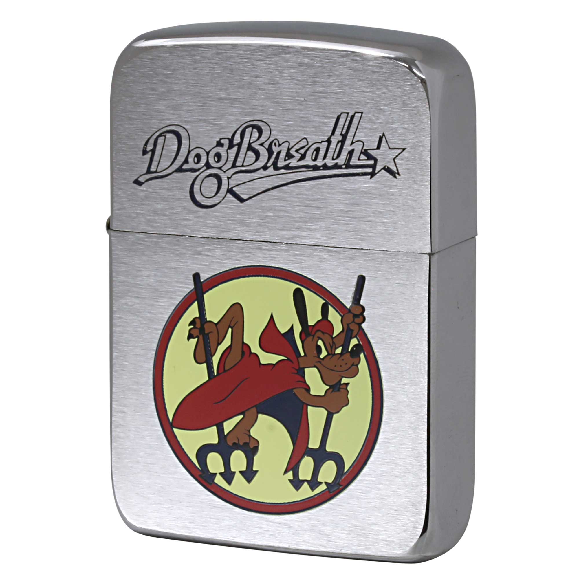 絶版/ヴィンテージ Zippo ジッポー 中古 2002年製造 1941レプリカ Dog Breath Devil Pups ロゴ  [B]使用感ありやや傷汚れあり