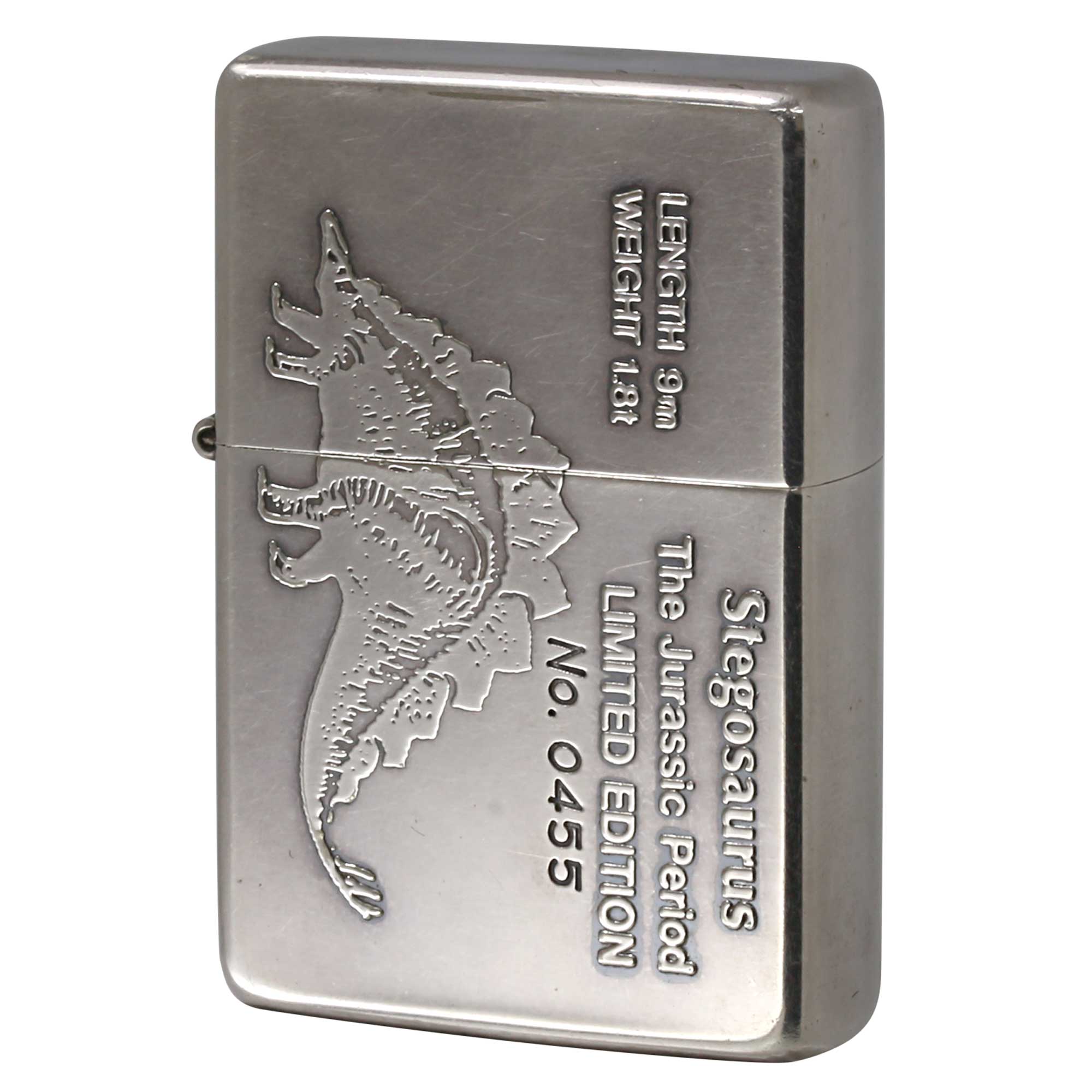 絶版/ヴィンテージ Zippo ジッポー 中古 1991年製造 1937レプリカ 限定1,000個 古代恐竜シリーズ ステゴサウルス No.0455  [C]使用感あり傷汚れあり