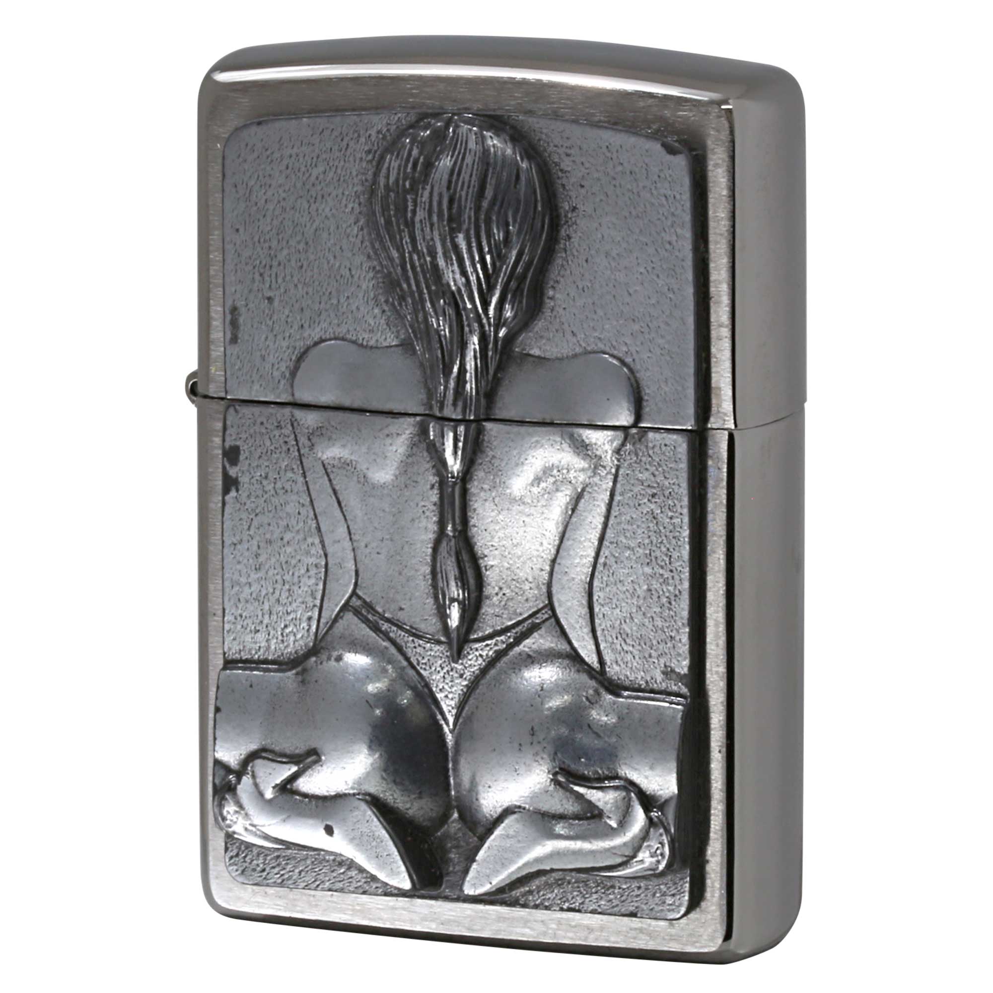 絶版/ヴィンテージ Zippo ジッポー 中古 2022年製造 Kneeling Girl ニールガール 2002548  [B]使用感ありやや傷汚れあり