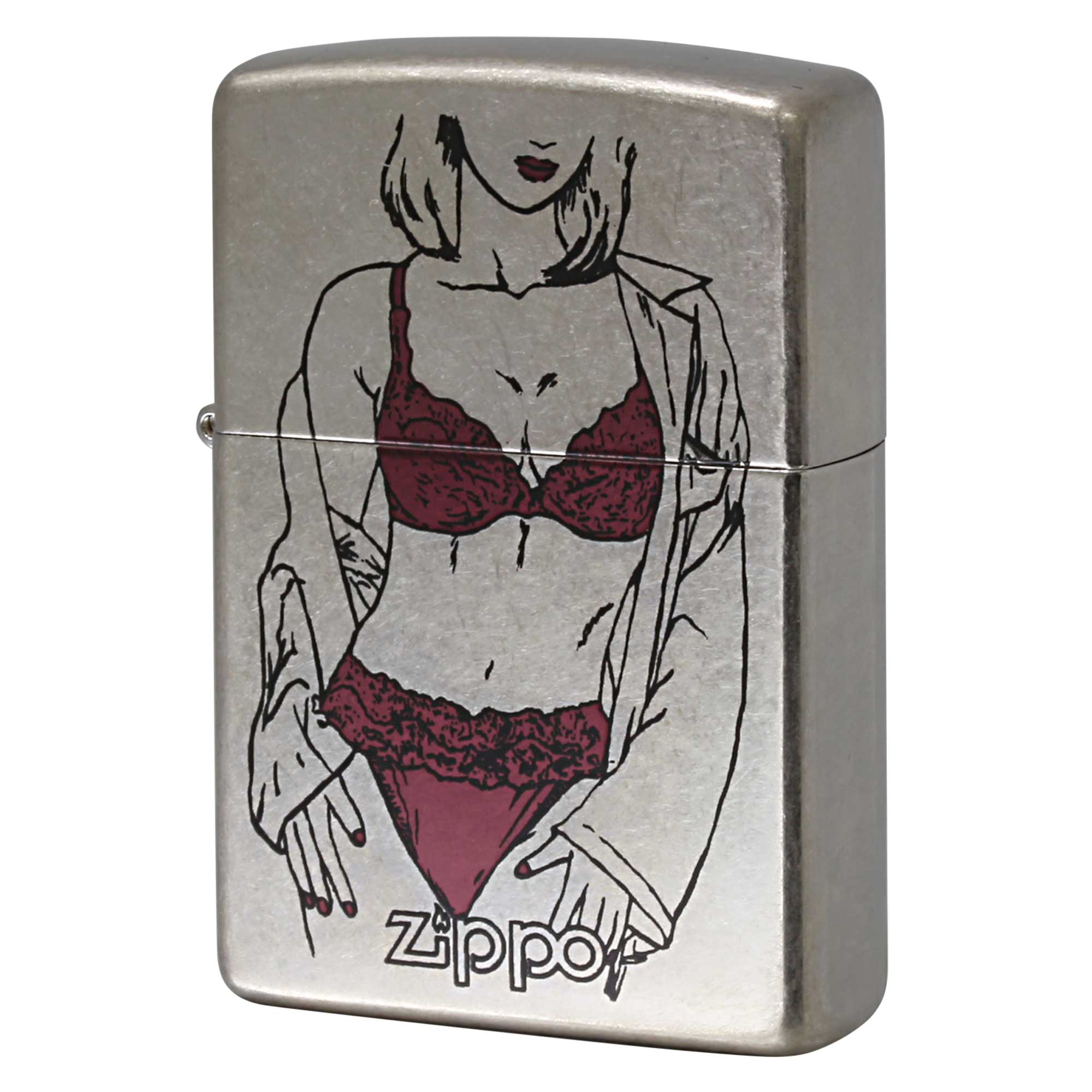 絶版/ヴィンテージ Zippo ジッポー 中古 2006年製造 Sexy Girl セクシー ガール ランジェリー  [N]未使用・新品