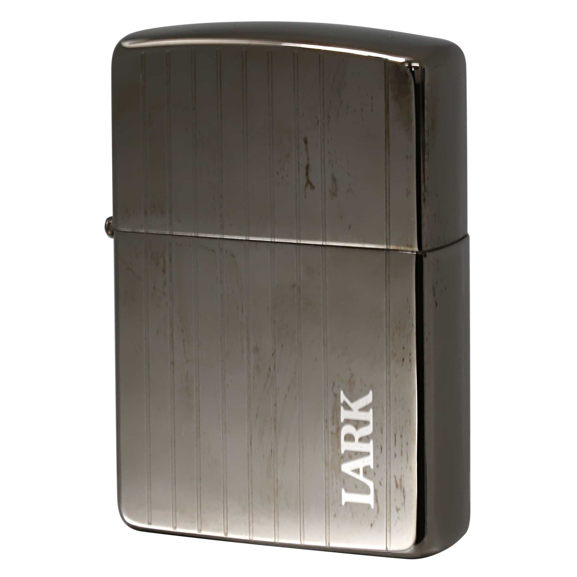 絶版/ヴィンテージ Zippo ジッポー 中古 1995年製造 LARK ラーク ブラックチタン  [N]未使用・新品