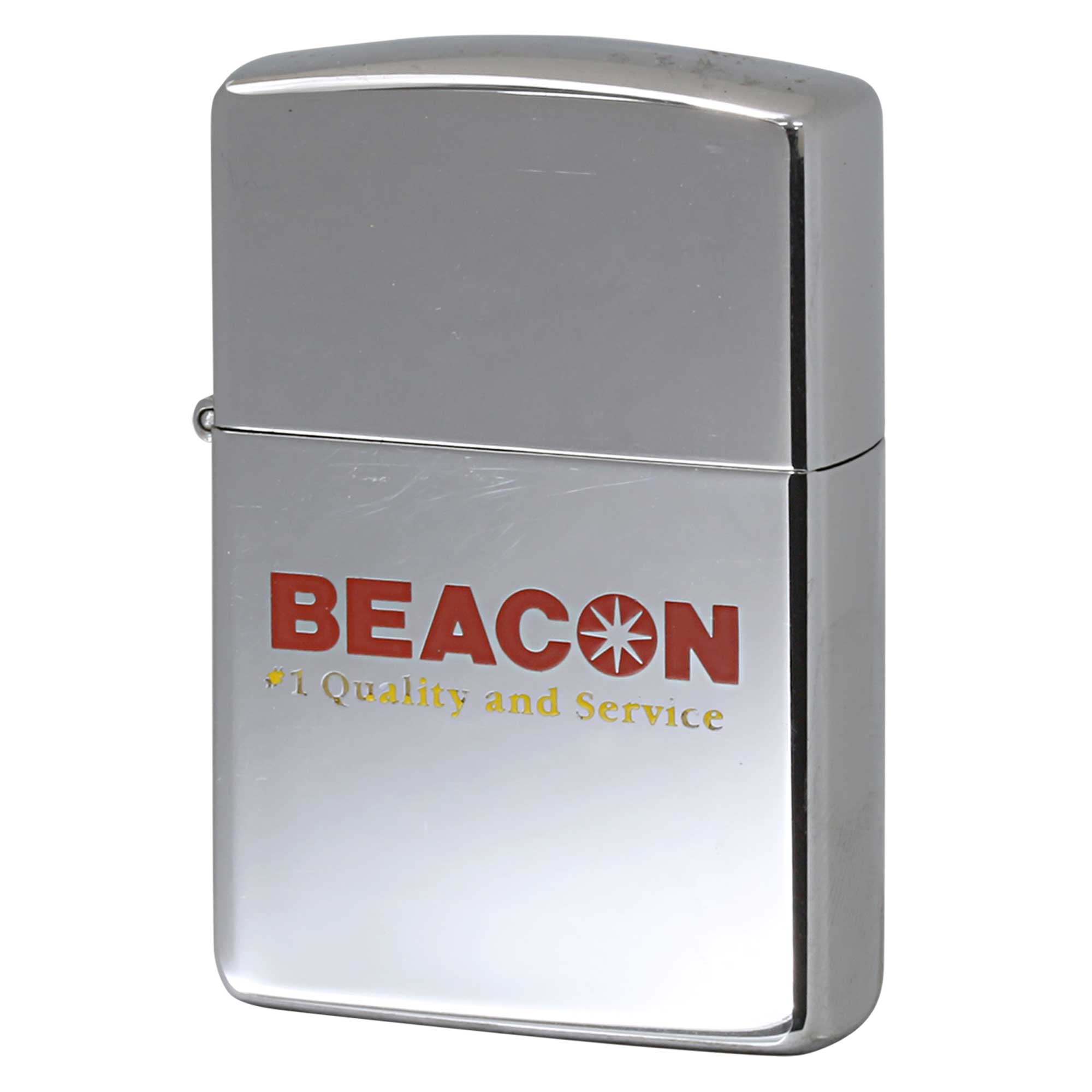 絶版/ヴィンテージ Zippo ジッポー 中古 1991年製造 BEACON 1 Quality and Service  [B]使用感ありやや傷汚れあり