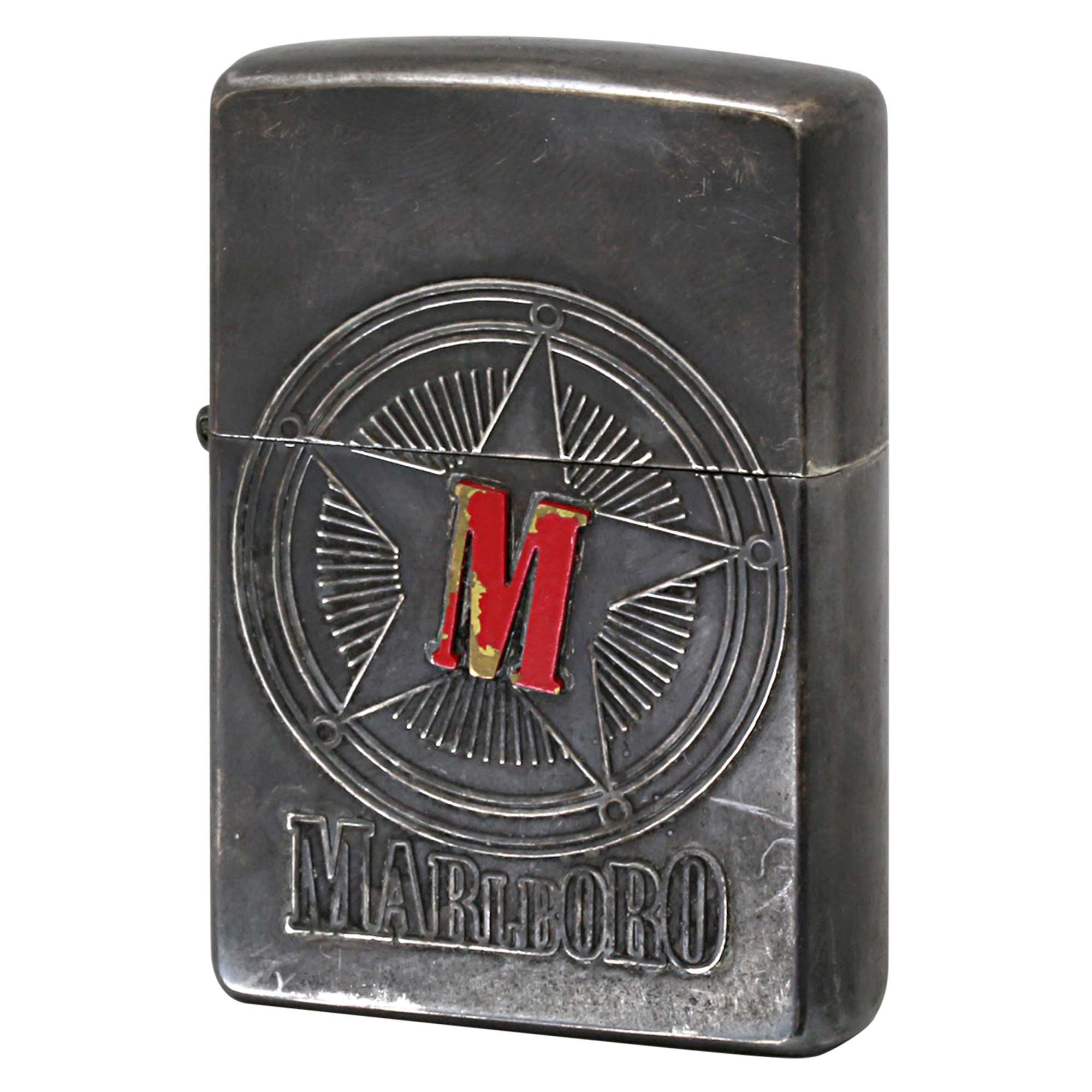 絶版/ヴィンテージ Zippo ジッポー 中古 2000年製造 Marlboro マルボロ スターコンパスエンブレム 懸賞品  [C]使用感あり傷汚れあり