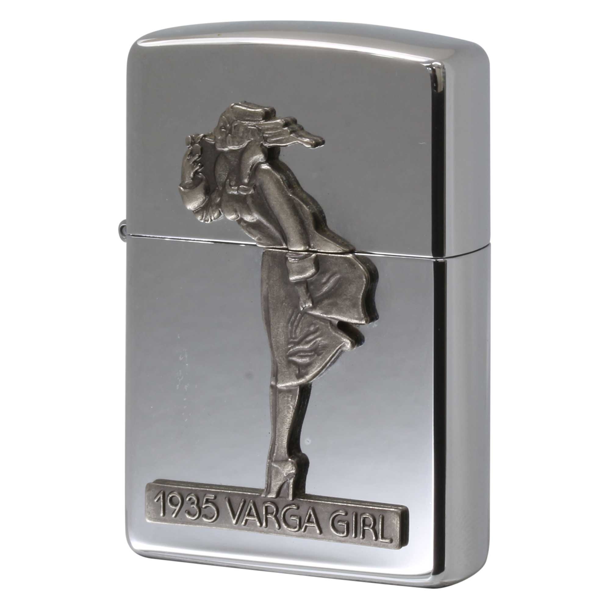 絶版/ヴィンテージ Zippo ジッポー 中古 1993年製造 The Varga Look Windy Girl ウインディ メタル 1935 varga girl 1993 Collectible of the Year  [A]使用感少なく状態が良い