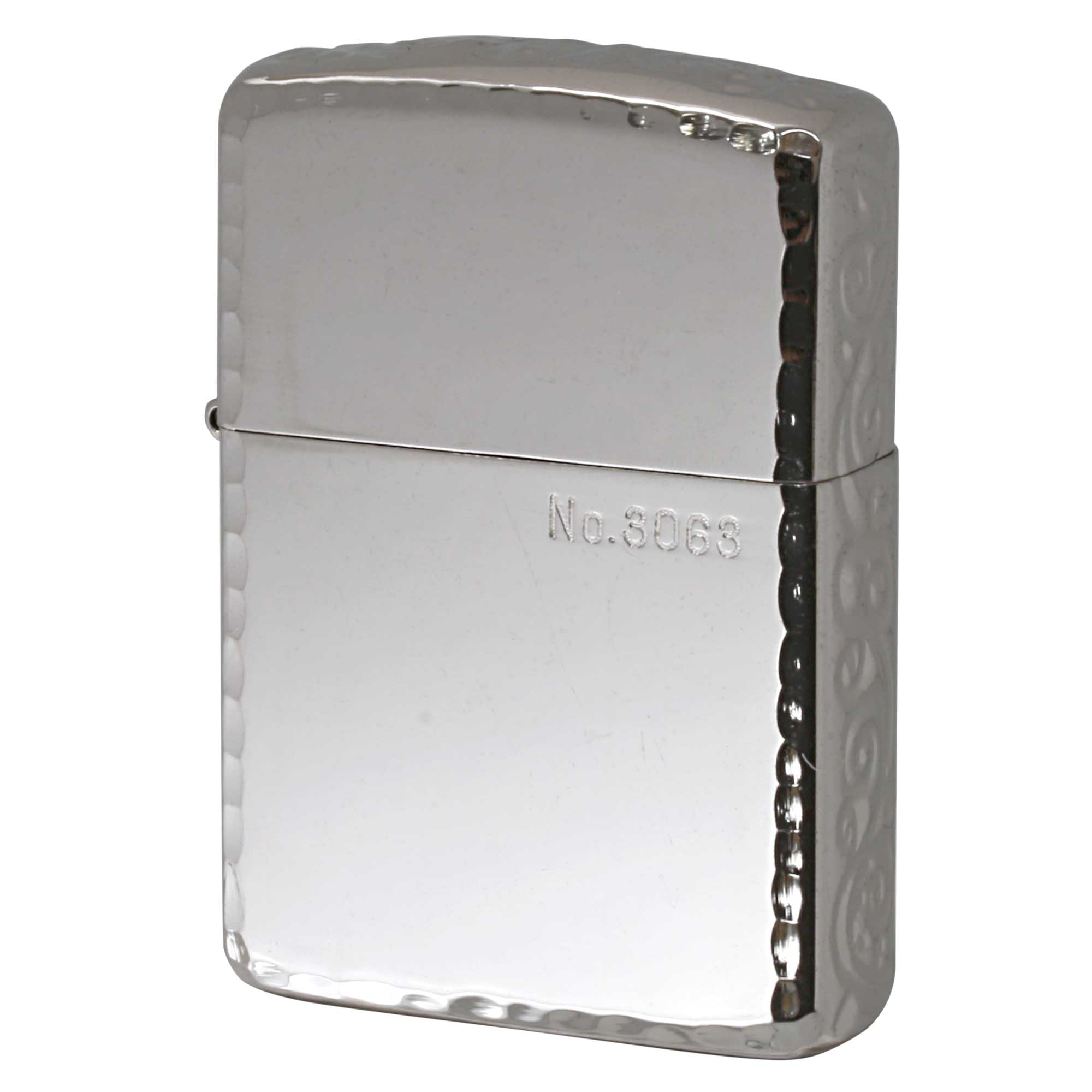 絶版/ヴィンテージ Zippo ジッポー 中古 2014年製造 アーマー 162 3面彫刻 コーナーリューター加工 プラチナコーティング PT No.3063  [B]使用感ありやや傷汚れあり