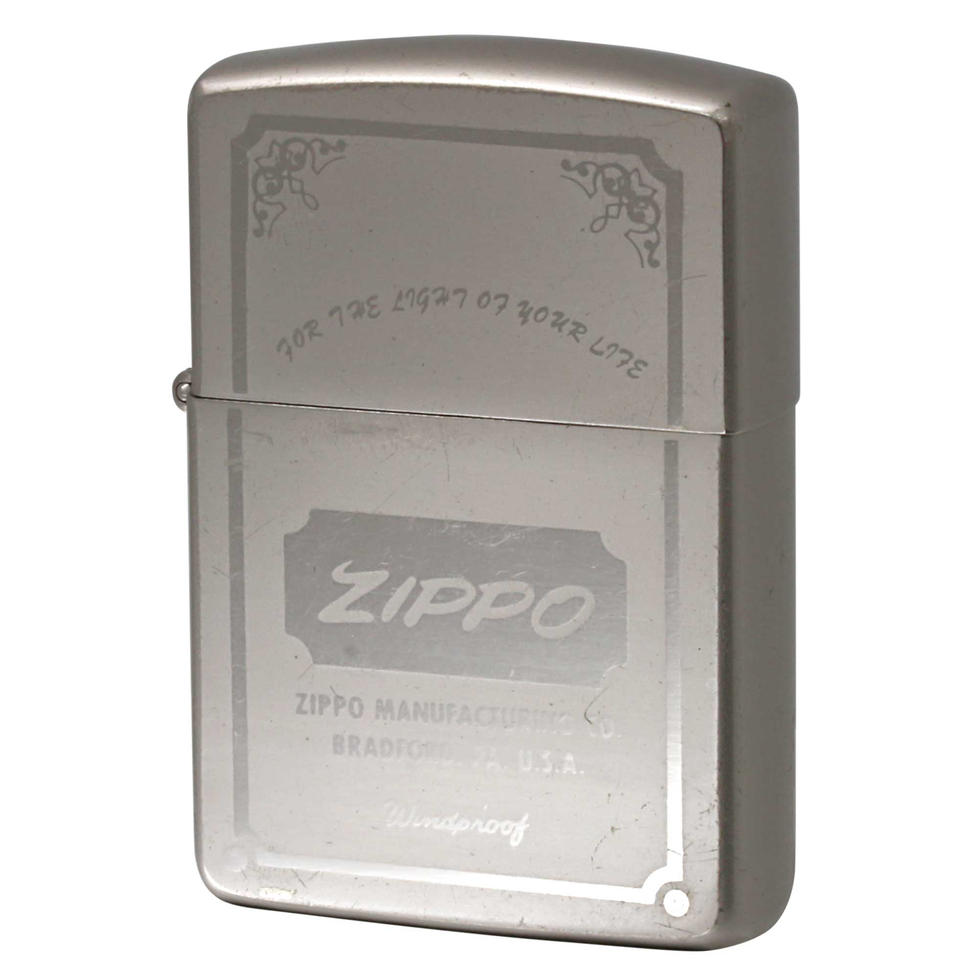 絶版/ヴィンテージ Zippo ジッポー 中古 1991年製造 ZIPPO LOGO ジッポロゴ  [C]使用感あり傷汚れあり