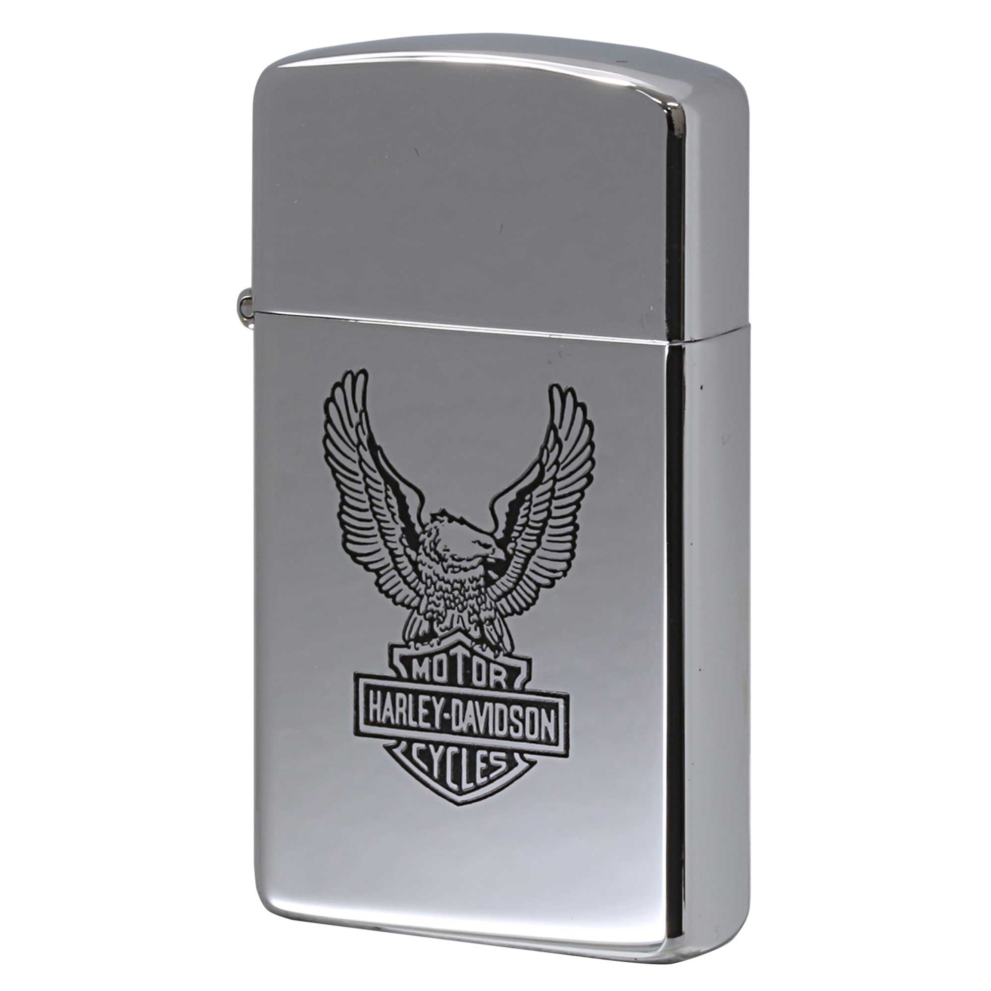絶版/ヴィンテージ Zippo ジッポー 中古 1980年製造 スリム Harley Davidson ハーレー・ダビッドソン  [S]ほぼ新品同様
