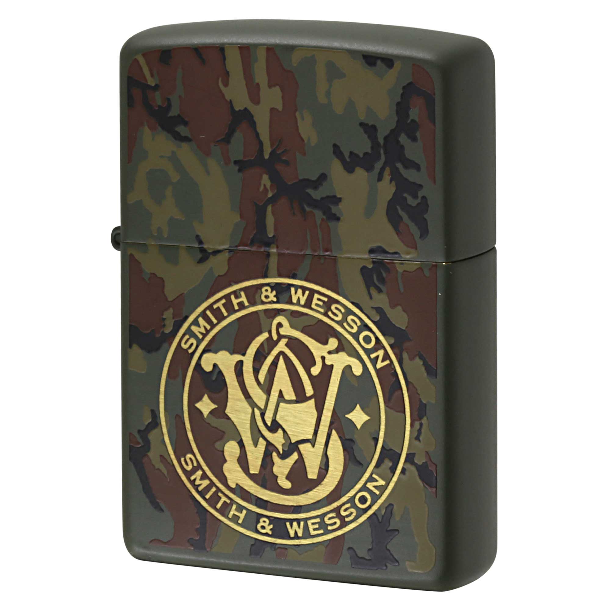 絶版/ヴィンテージ Zippo ジッポー 中古 2000年製造 スミス＆ウェッソン Smith & Wesson 迷彩 カモフラージュマット 219SW313  [A]使用感少なく状態が良い