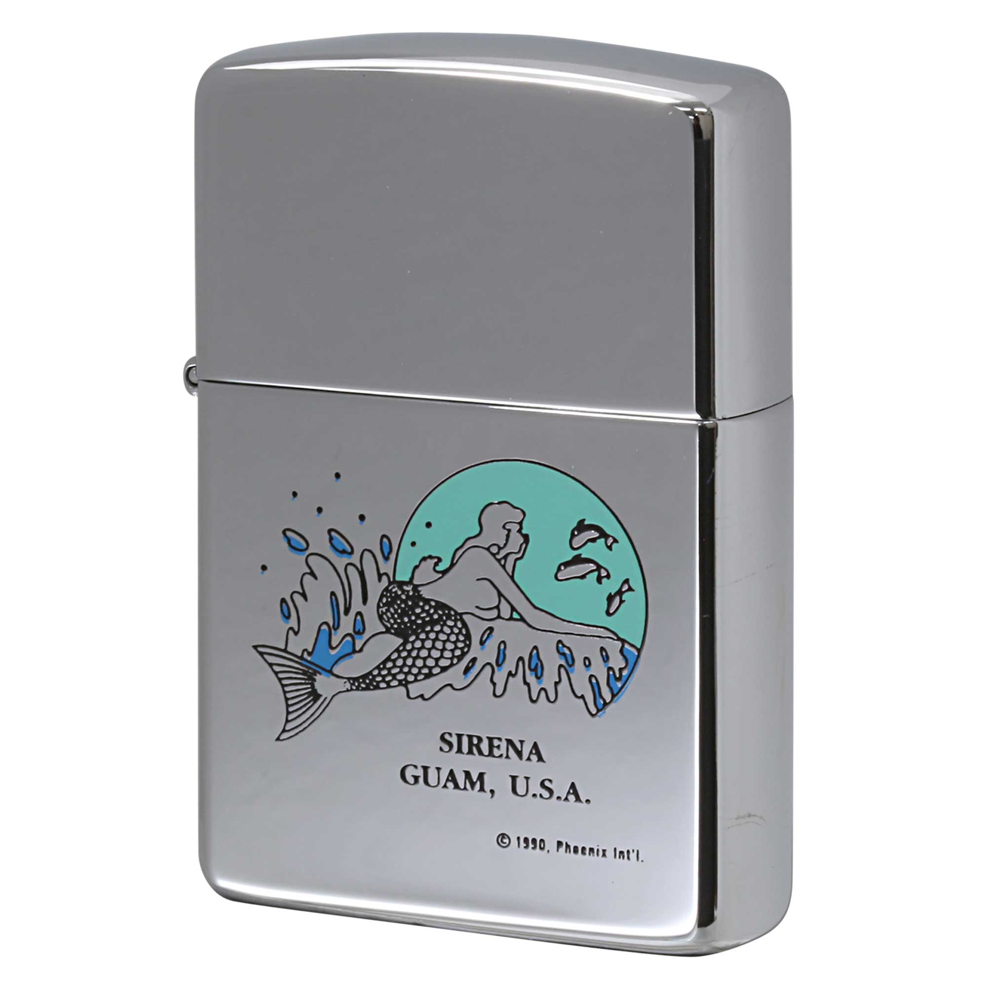 絶版/ヴィンテージ Zippo ジッポー 中古 1993年製造 SIRENA GUAM U.S.A. 人魚伝説  [S]ほぼ新品同様