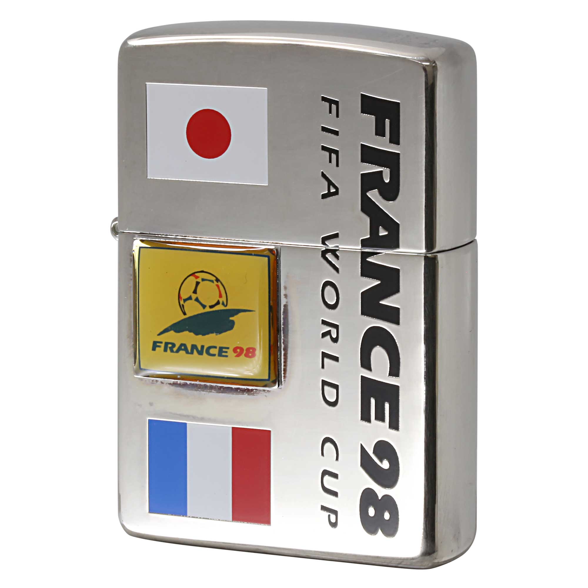 絶版/ヴィンテージ Zippo ジッポー 中古 1997年製造 FIFA WORLD CUP フランス98 シリアルNo.4064  [S]ほぼ新品同様