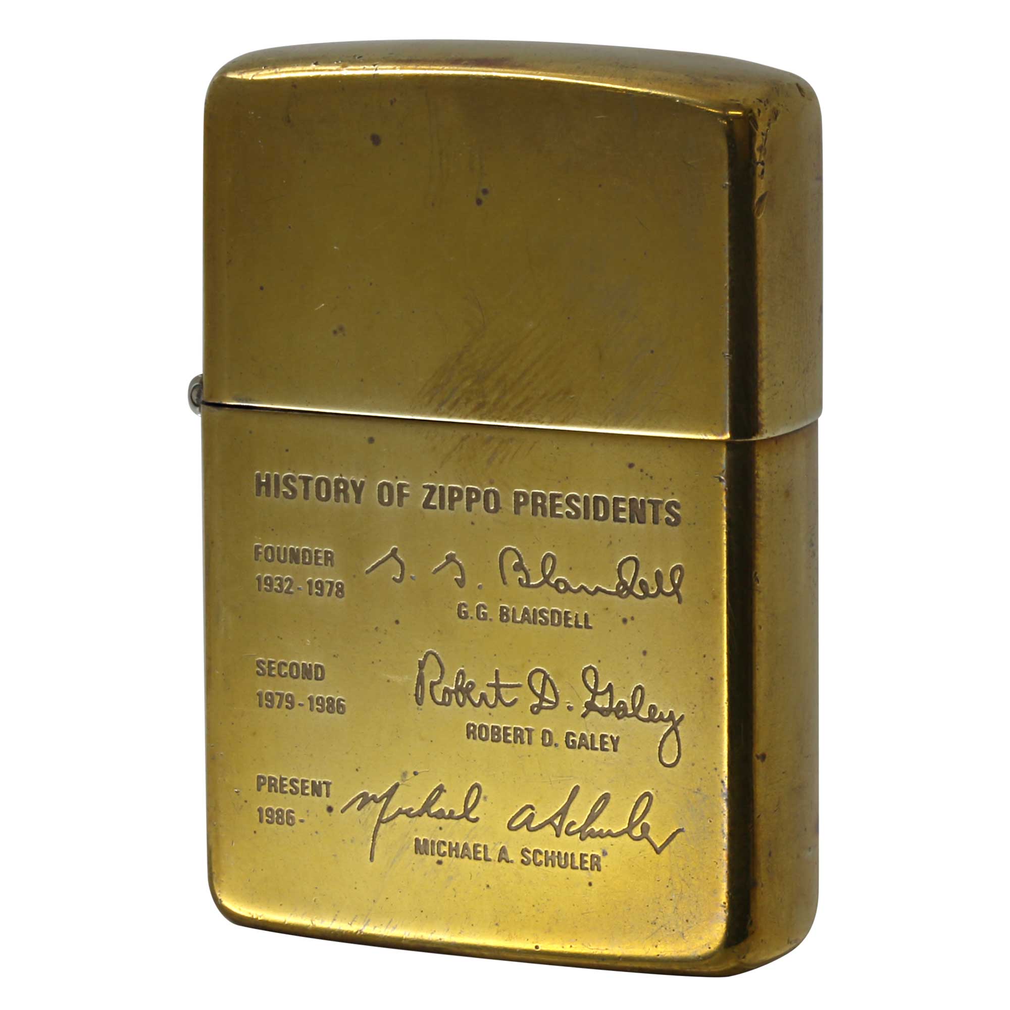 絶版/ヴィンテージ Zippo ジッポー 中古 1987年製造 HISTORY OF ZIPPO PRESIDENTS 1932-1987  [C]使用感あり傷汚れあり