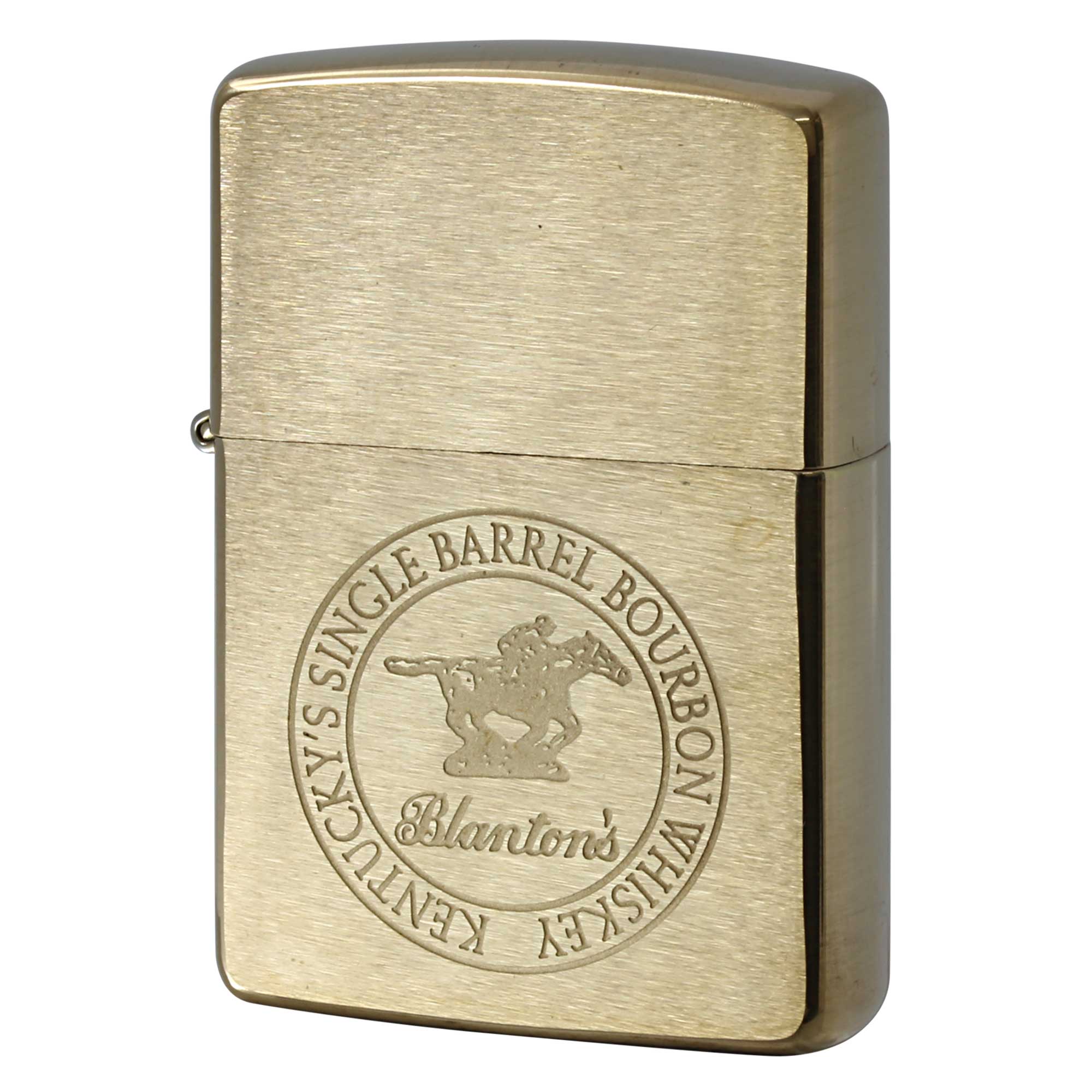 絶版/ヴィンテージ Zippo ジッポー 中古 1994年製造 ブラントン Blanton's Single Barrel Kentucky Straight Bourbon Whiskey ブラス  [S]ほぼ新品同様