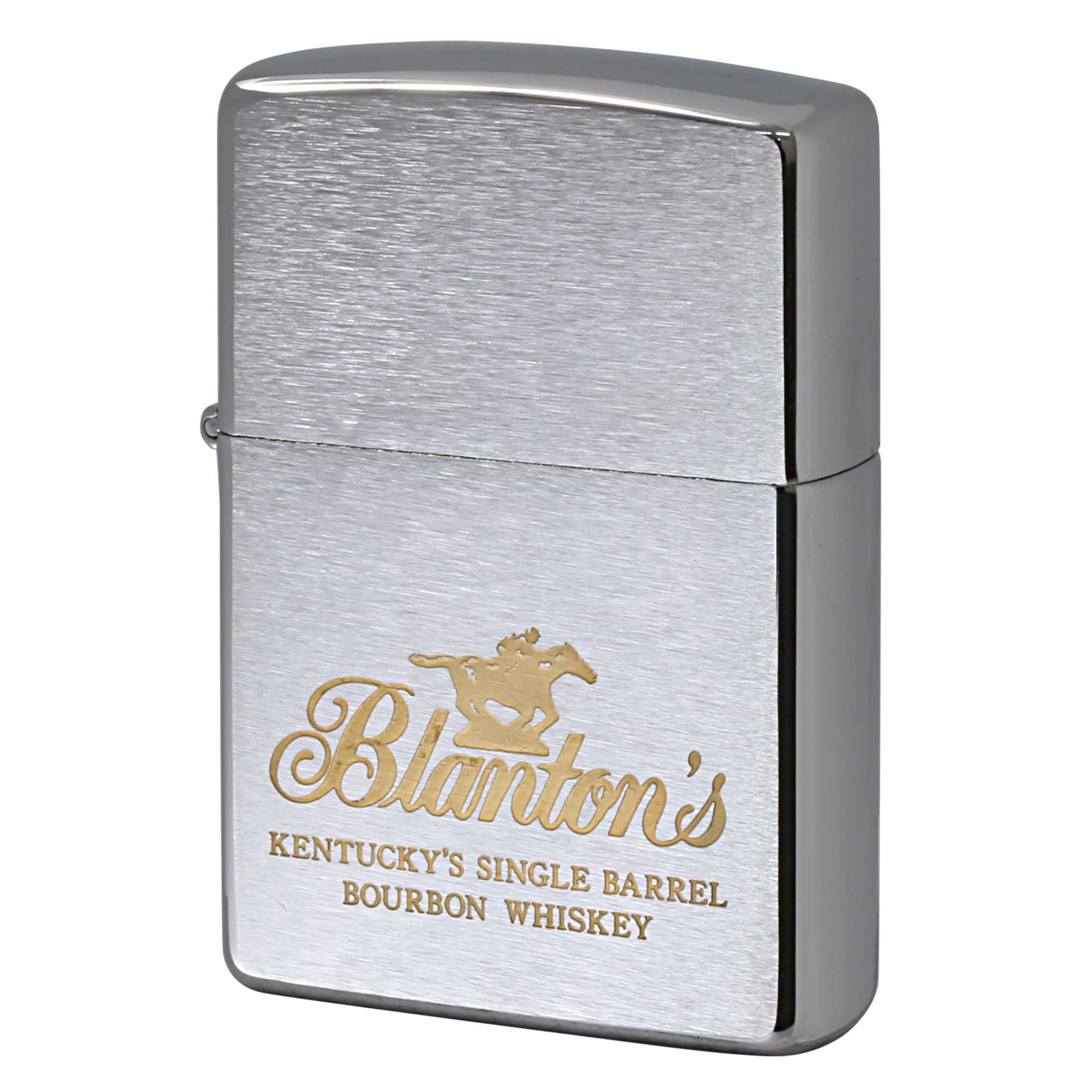 絶版/ヴィンテージ Zippo ジッポー 中古 1997年製造 Blantons ウイスキー ブラントン ブラッシュドクローム  [S]ほぼ新品同様
