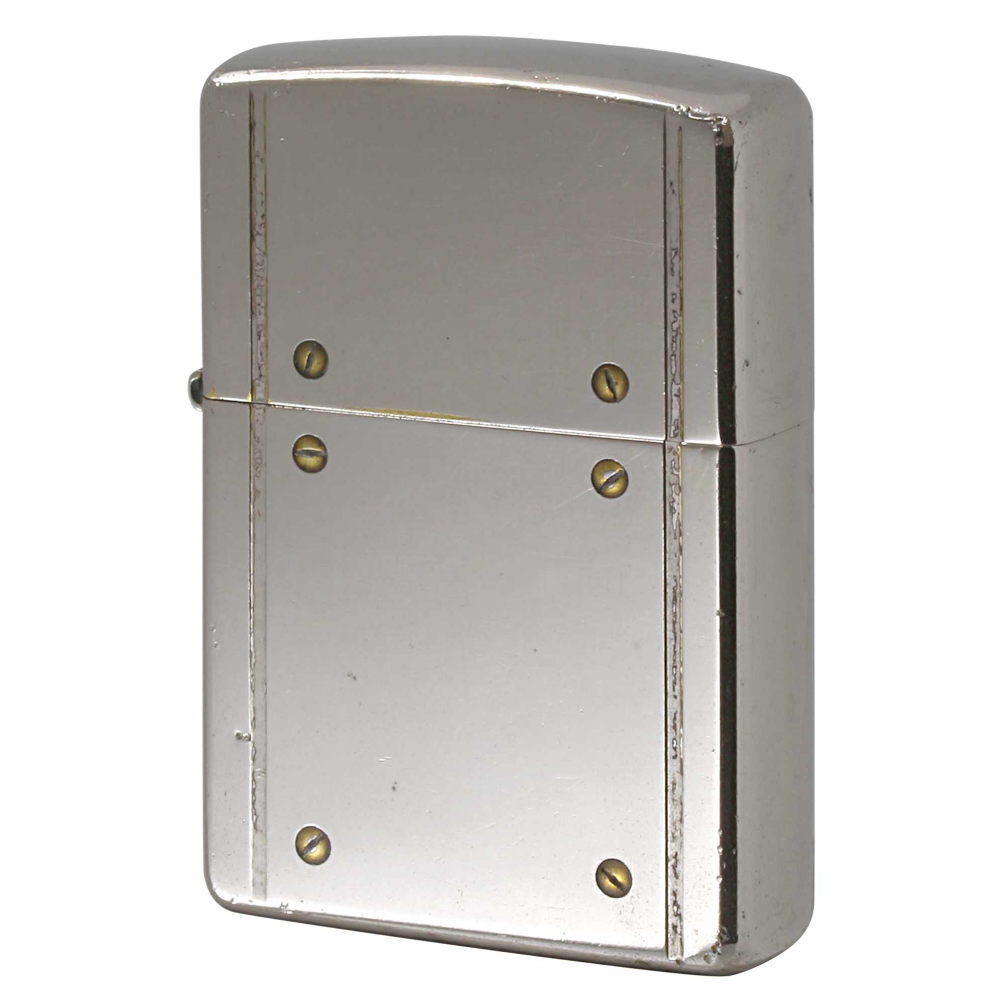 絶版/ヴィンテージ Zippo ジッポー 中古 2001年製造 スクリュー ライン 鏡面  [C]使用感あり傷汚れあり