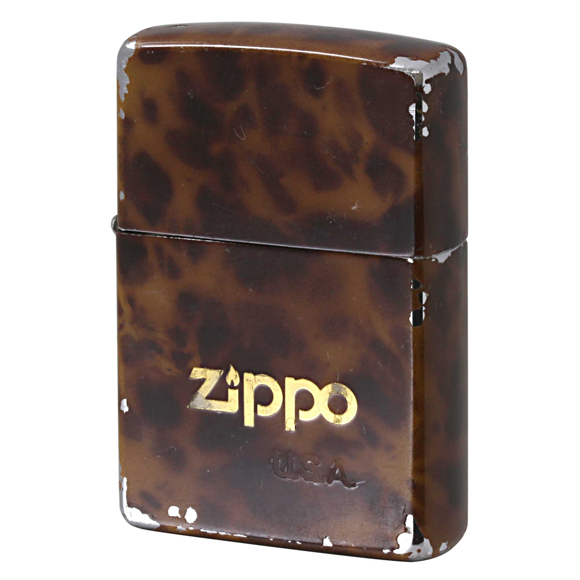 絶版/ヴィンテージ Zippo ジッポー 中古 1999年製造 鼈甲 べっこう茶 #18  [C]使用感あり傷汚れあり