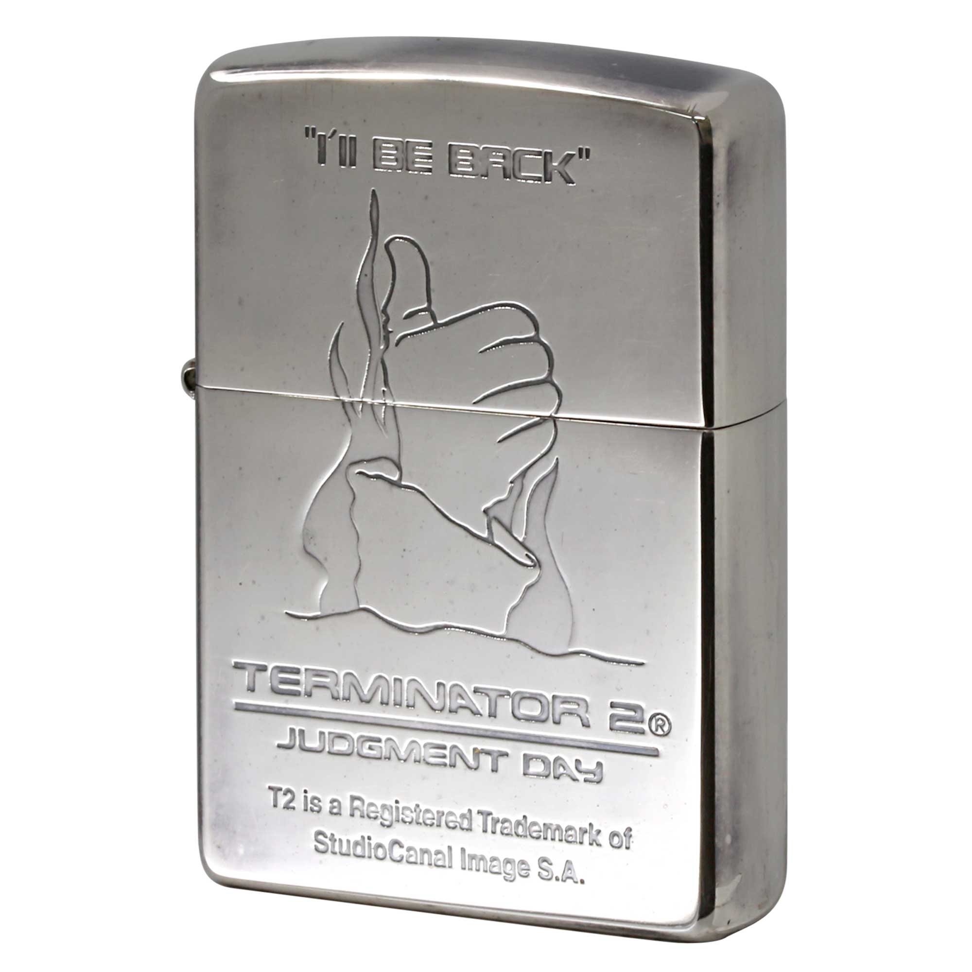 絶版/ヴィンテージ Zippo ジッポー 中古 2003年製造 T2 TERMUNATOR 2 Judgement Day ターミネーター 61000598  [B]使用感ありやや傷汚れあり